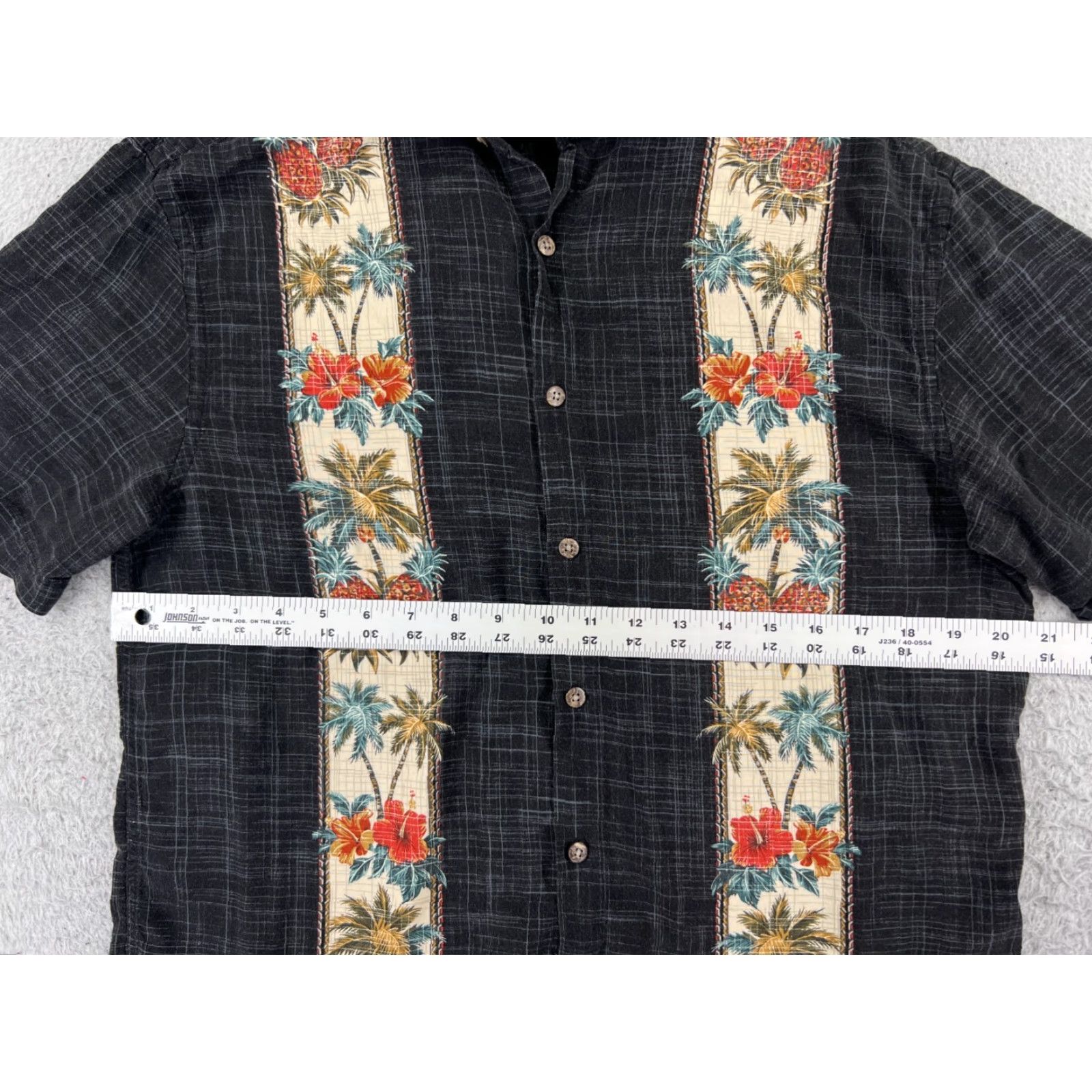 Vintage VINTAGE Island Shores Shirt Mens Medium Black Beige Floral Pineapple Palm Bowling Hawaii Size US M / EU 48-50 / 2 - 7 Thumbnail