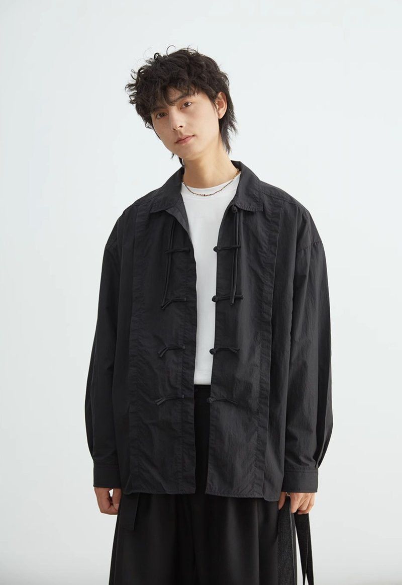 Issey Miyake Yoshiyoyi Nylon Chinese Traditional Style Shirt Size US L / EU 52-54 / 3 - 14 Thumbnail