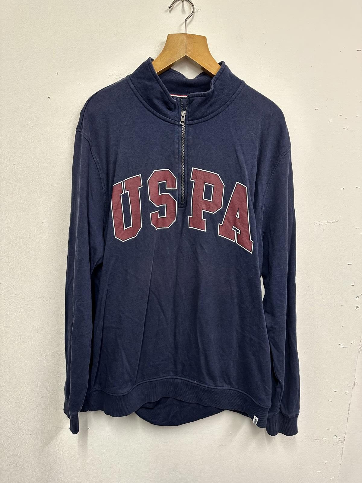 U.S. Polo Assn. U.S. Polo Assn. Navy Blue Quarter Zip Sweatshirt Size US XXL / EU 58 / 5 - 1 Thumbnail