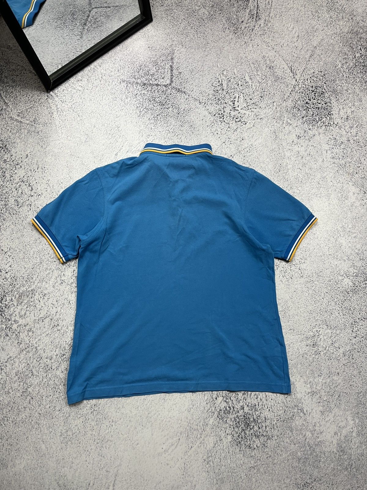 Fred Perry Fred Perry Polo Shirt Blue Yellow Casual Streetwear Hype Size US L / EU 52-54 / 3 - 12 Thumbnail