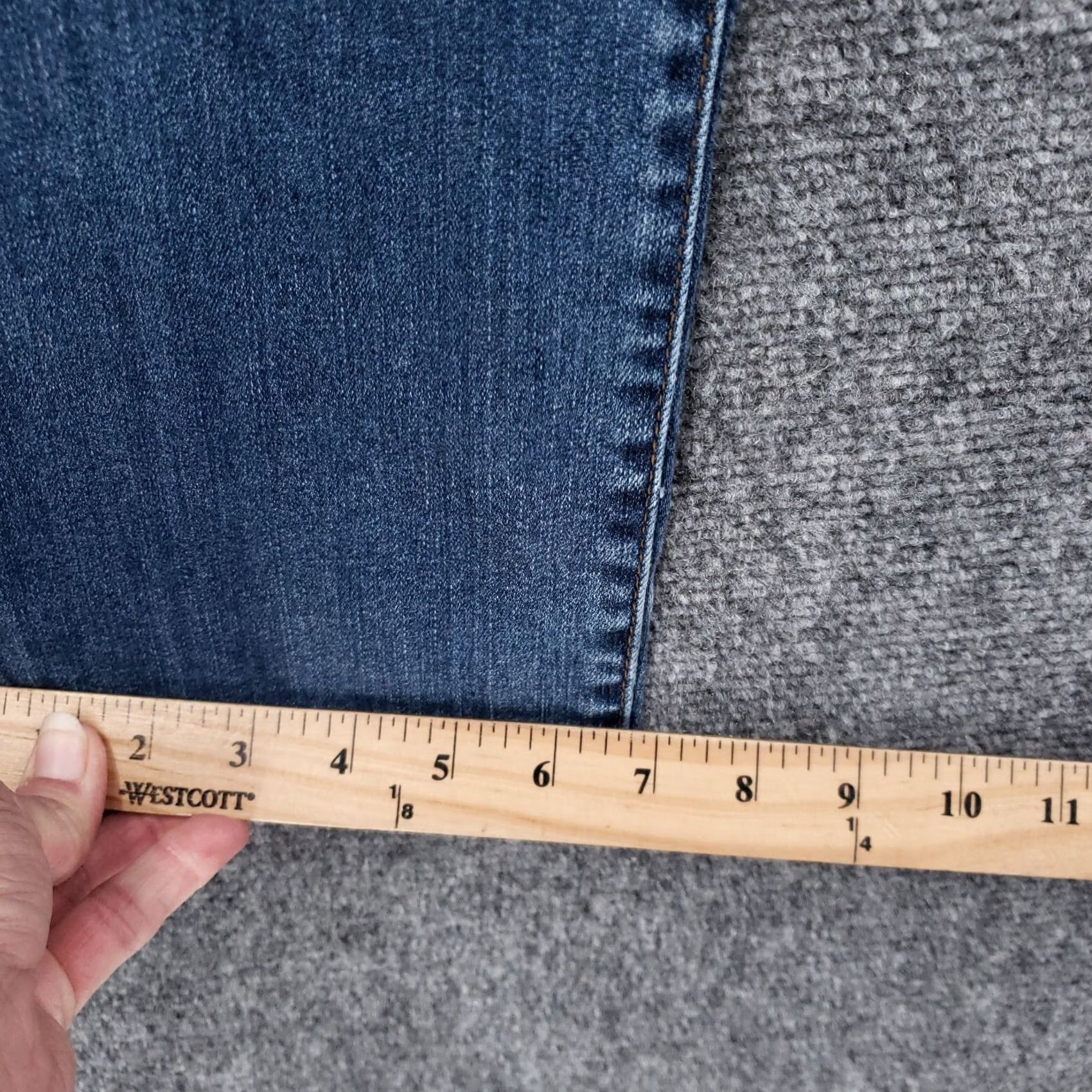 Vintage KUT from the Kloth Jeans Womens 10 Blue Straight Ankle Mid Rise Distressed Denim Size 32" / US 10 / IT 46 - 4 Thumbnail