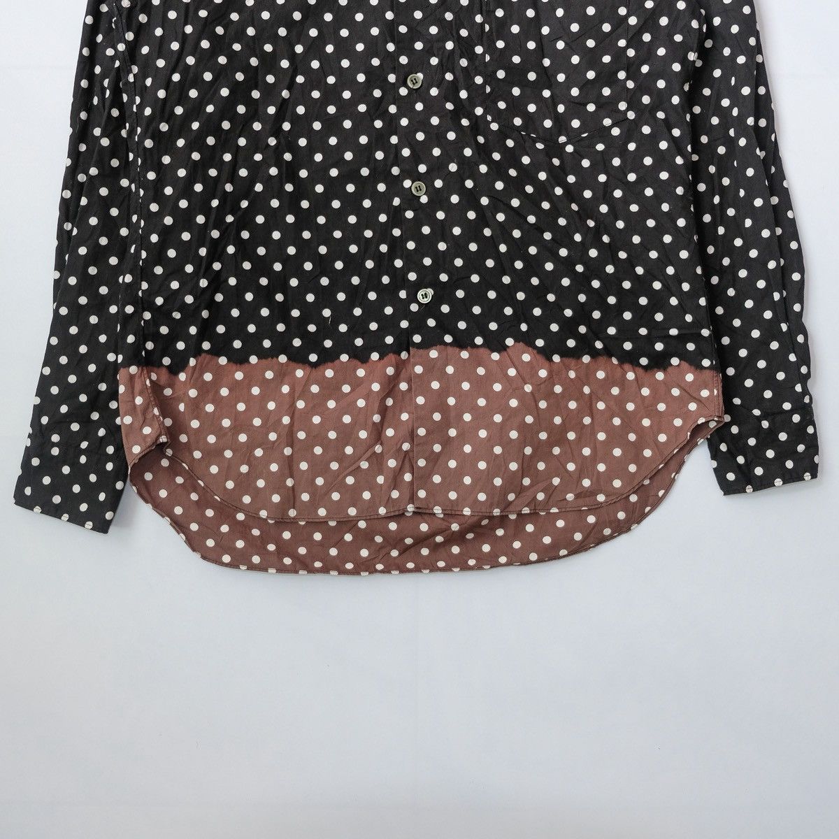 Comme des Garcons Black Black Comme des Garcons dyed hem polka dot shirt Size US S / EU 44-46 / 1 - 3 Thumbnail