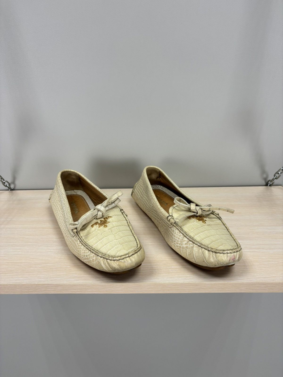 Prada Womens shoes Prada Size 37 1/2 Color Beige Size US 7.5 / IT 37.5 - 2 Thumbnail