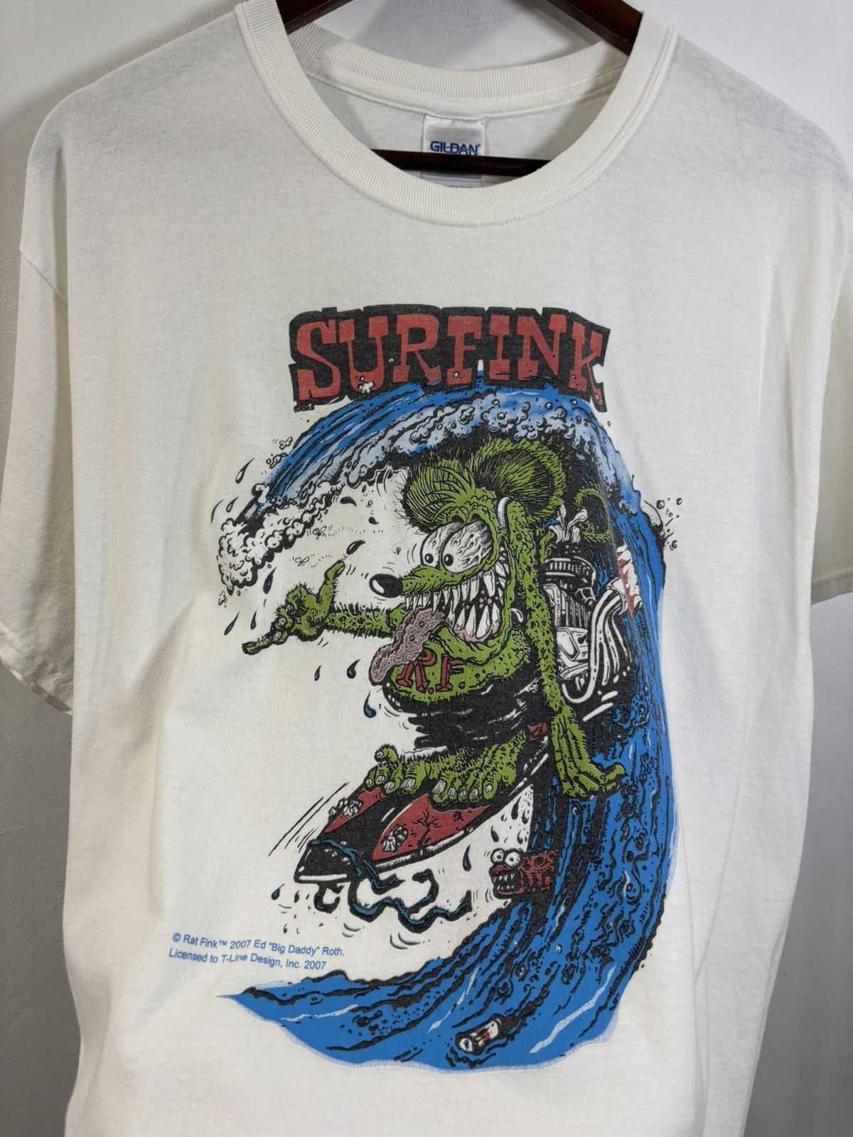 Vintage Vintage Surfink Rat Fink Tshirt Size US L / EU 52-54 / 3 - 3 Thumbnail