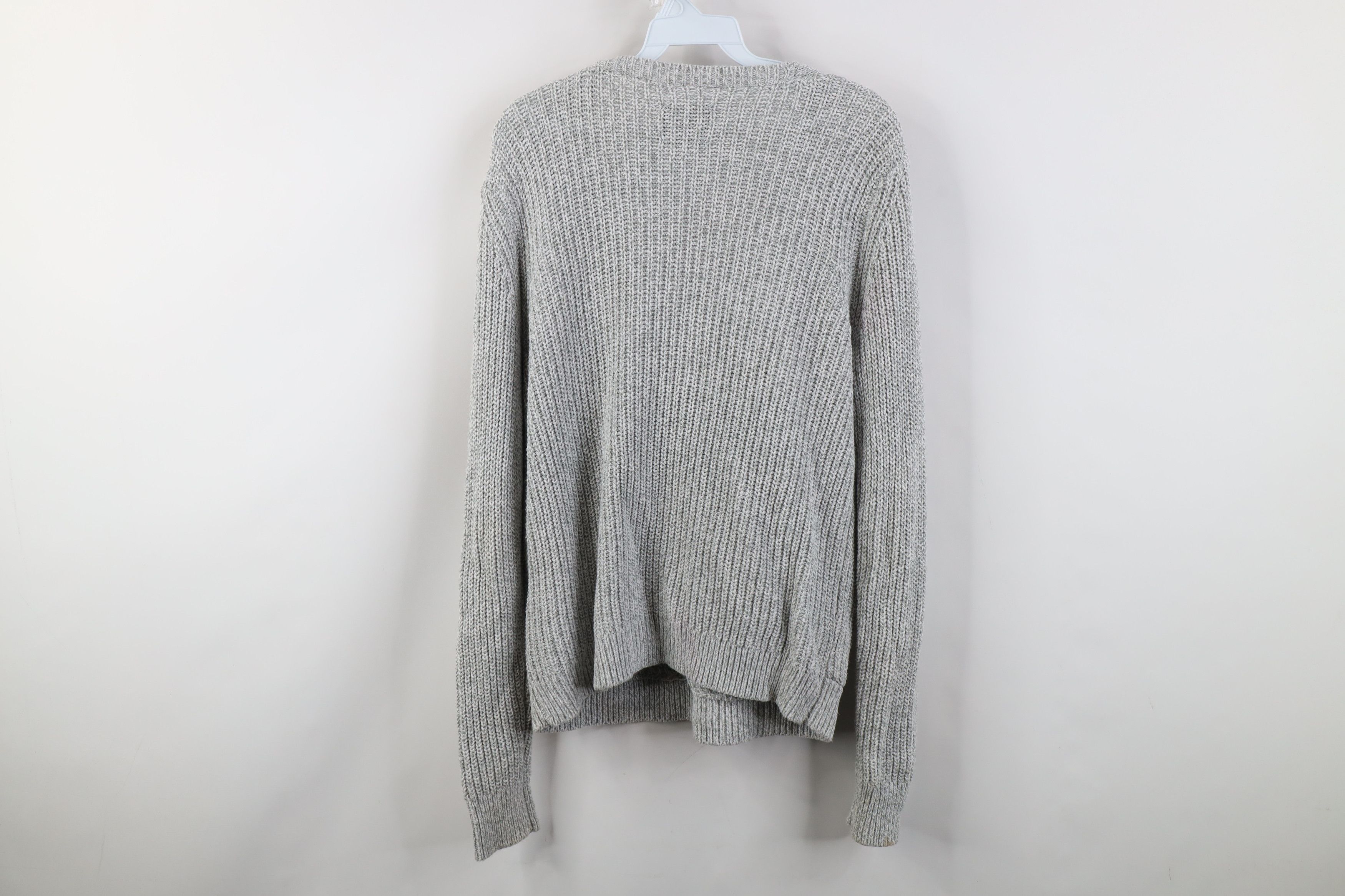 Abercrombie & Fitch Vintage 90s Y2K Abercrombie & Fitch Ribbed Knit Sweater Gray Size L / US 10 / IT 46 - 10 Thumbnail