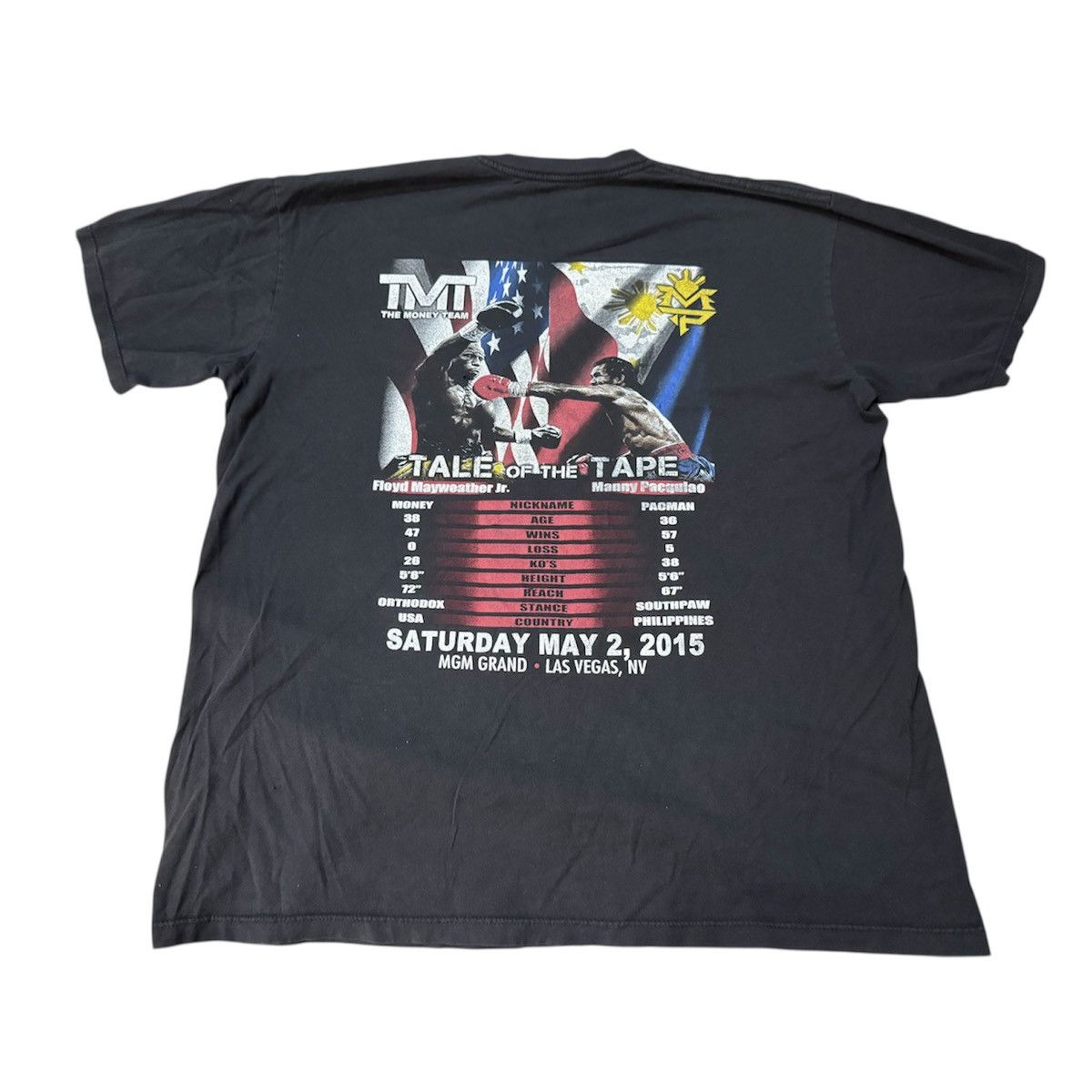 Vintage Mayweather vs Pacquiao 1 Boxing T Shirt Size US L / EU 52-54 / 3 - 2 Thumbnail