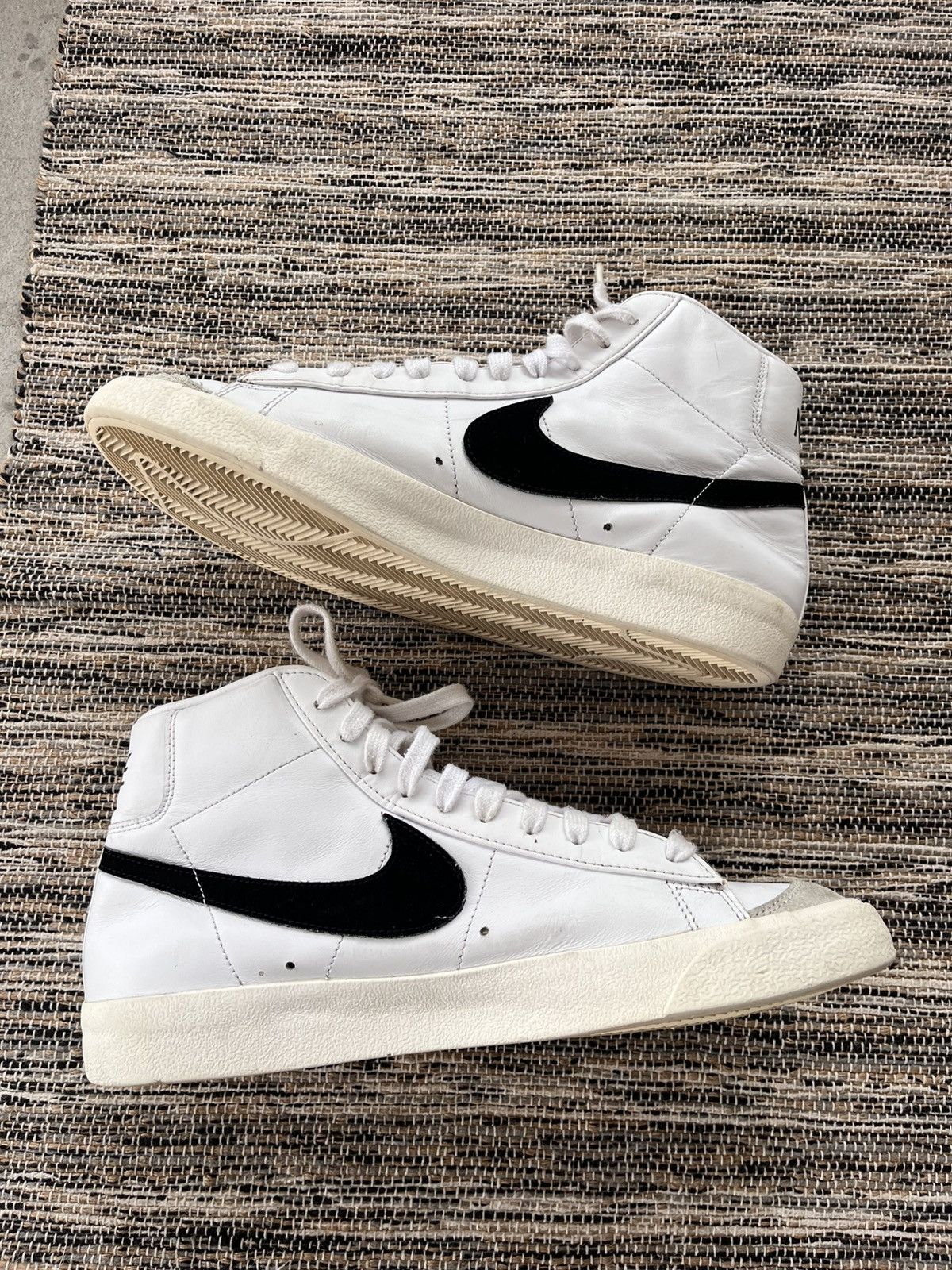 Nike Vintage Nike Blazer White Leather Sk8 Mid Sneakers y2K new Size US 10.5 / EU 43-44 - 7 Thumbnail