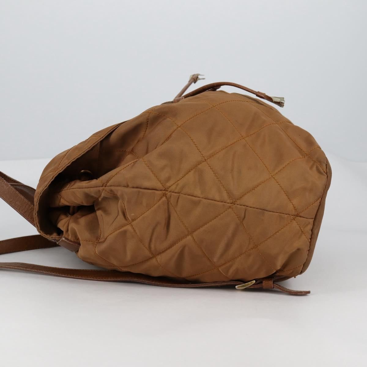 Prada PRADA Backpack Nylon Brown Gold Size ONE SIZE - 4 Thumbnail