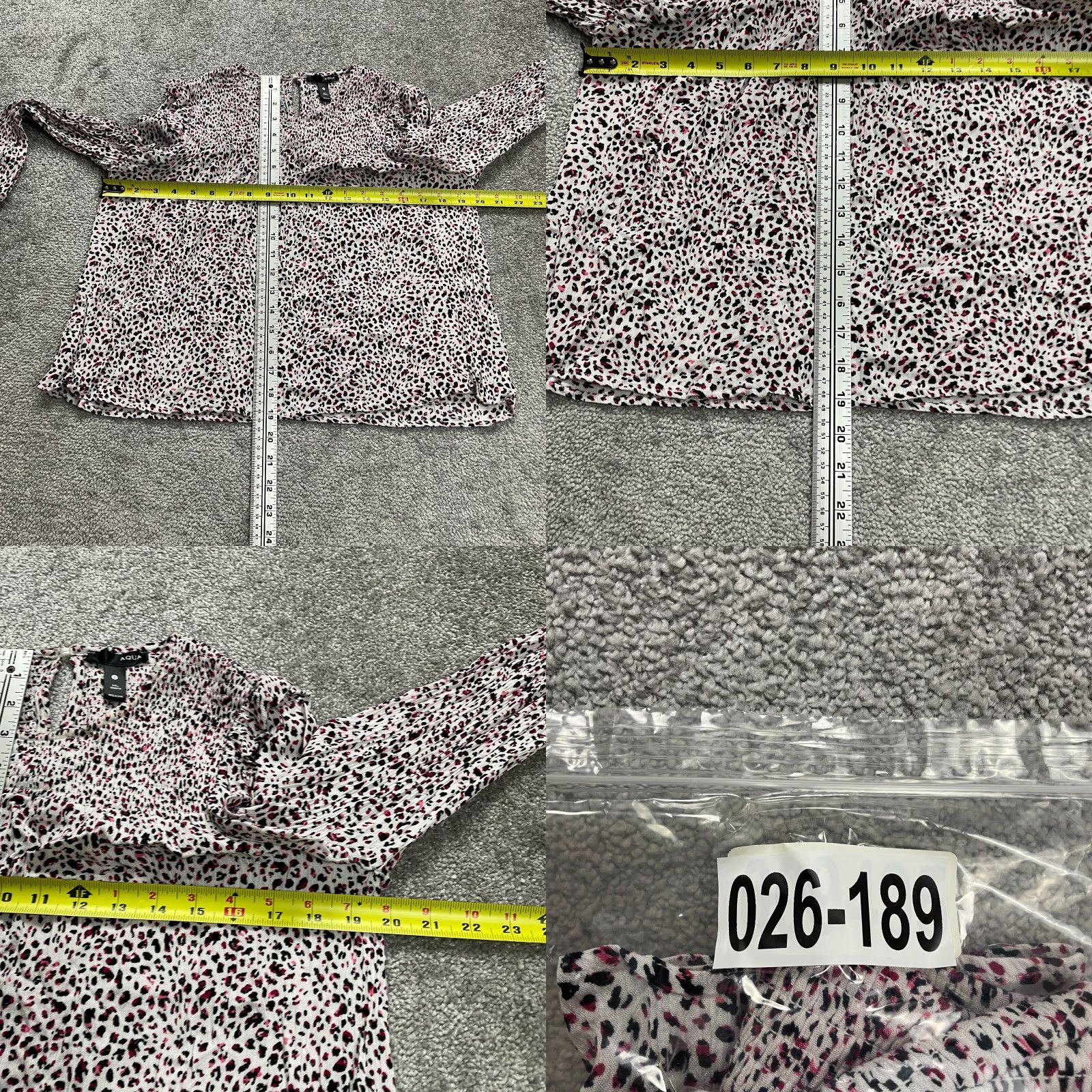 AQUA Aqua Blouse Womens Small White Leopard Print Tunic Rayon Knit Button Long Sleeve Size S / US 4 / IT 40 - 8 Thumbnail