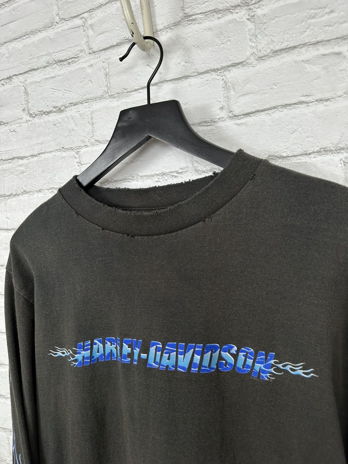 Harley Davidson (S) SICK THRASHED FADED Harley Davidson Long Sleeve T Shirt Size US S / EU 44-46 / 1 - 4 Thumbnail