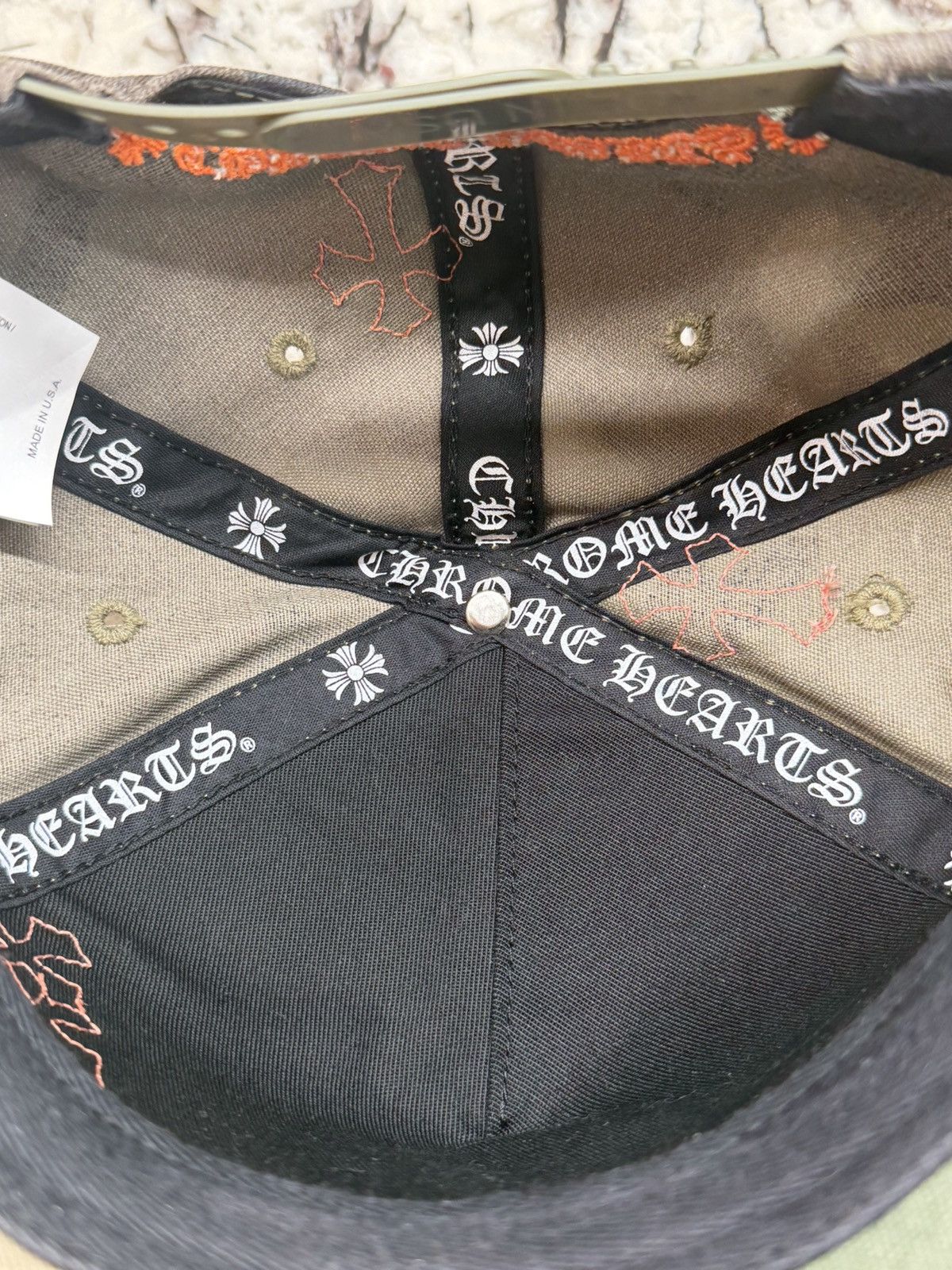 Chrome Hearts Chrome Hearts Cross Patch Hat Camo Orange Baseball Cap Size ONE SIZE - 9 Thumbnail