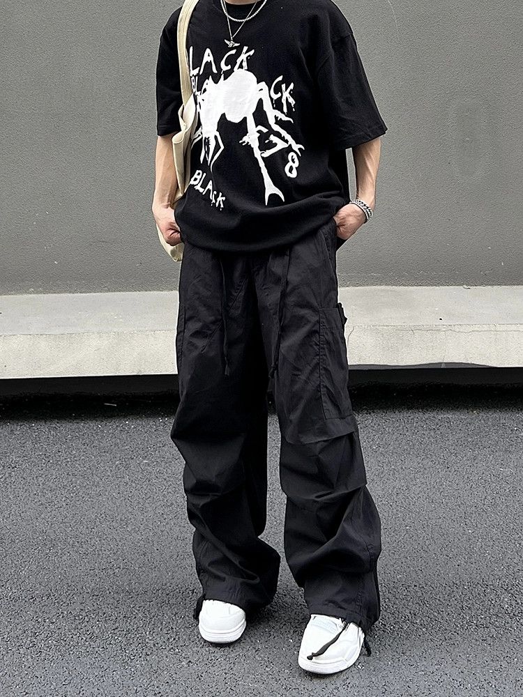 military pleated utility sports baggy pants