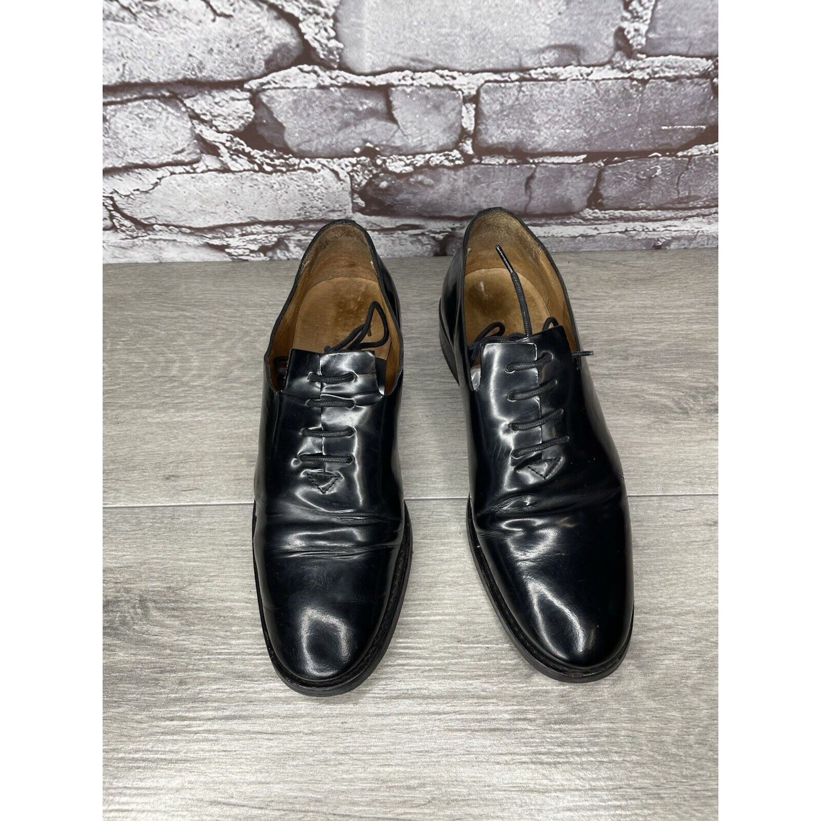 Other Filipe Sousa Black Patent Leather Oxfords Lace Up Shoes Wome Size US 7.5 / IT 37.5 - 10 Thumbnail