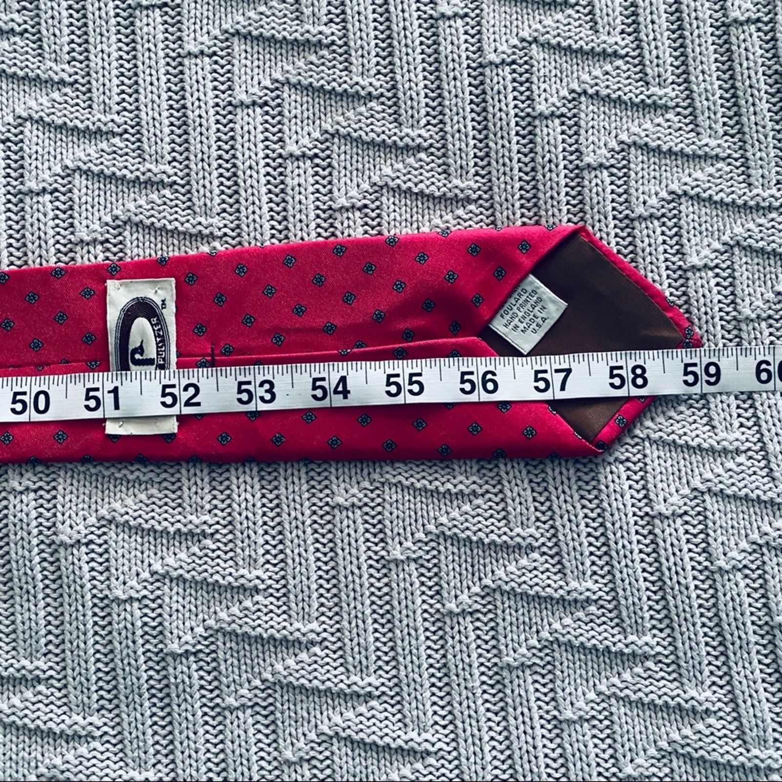 Vintage Vintage Burt Pulitzer red diamond patterned tie Size ONE SIZE - 4 Thumbnail