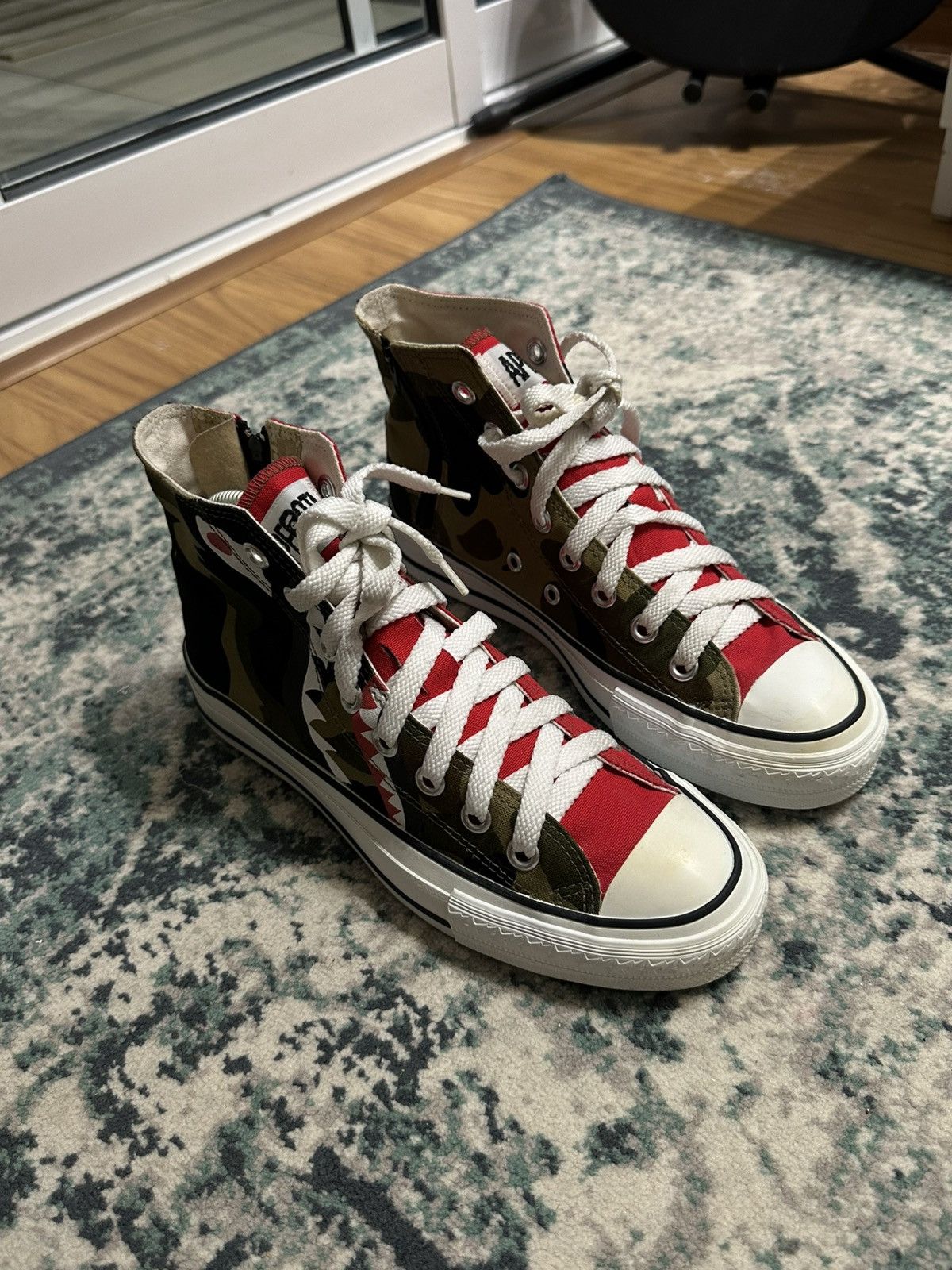 Bape A Bathing Ape Bape Ape Sta 1st Camo Shark Hi Top Sneakers Size US 6 / EU 39 - 4 Thumbnail
