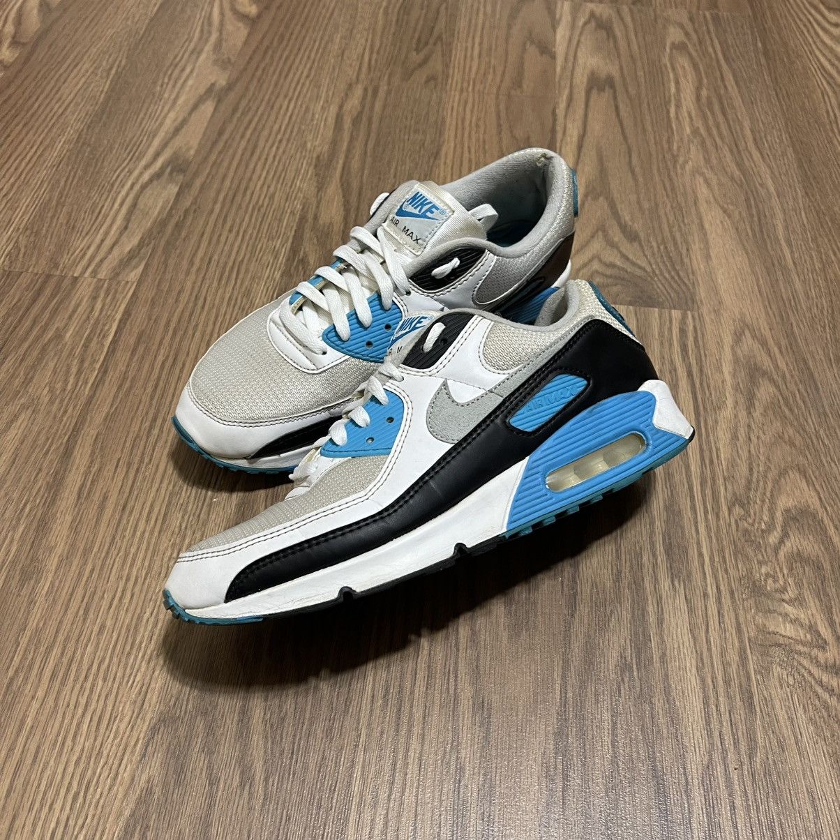 Nike Nike Mens Air Max 90 CJ6779-100 laser blue Size US 10.5 / EU 43-44 - 4 Thumbnail