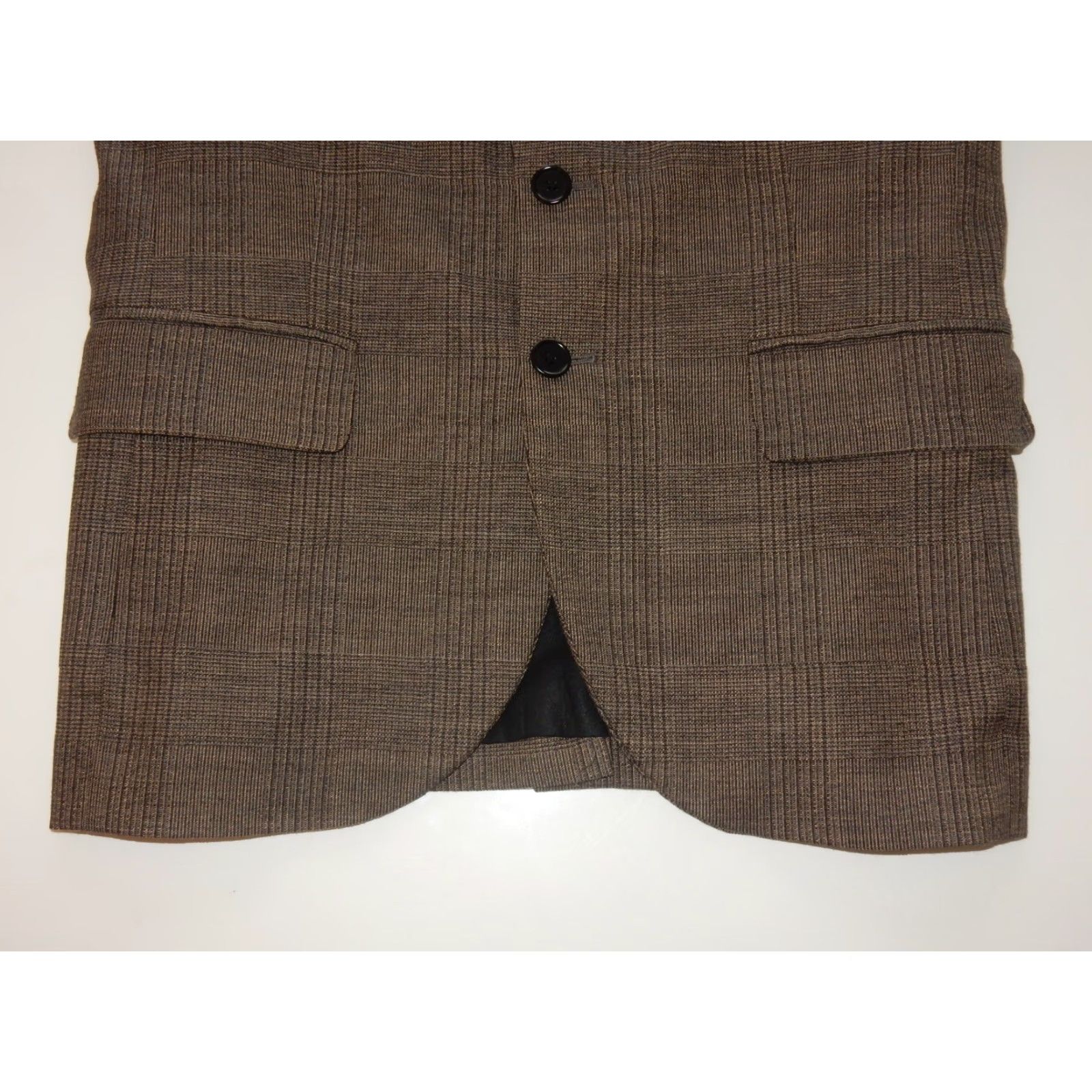 Juicy Couture Juicy Couture Blazer Sport Coat Jacket 40 Brown Wool Plaid Men Mens Size 40 Blazer Coat 98% Wool 2% Spandex Dirty English Size 40R - 3 Thumbnail