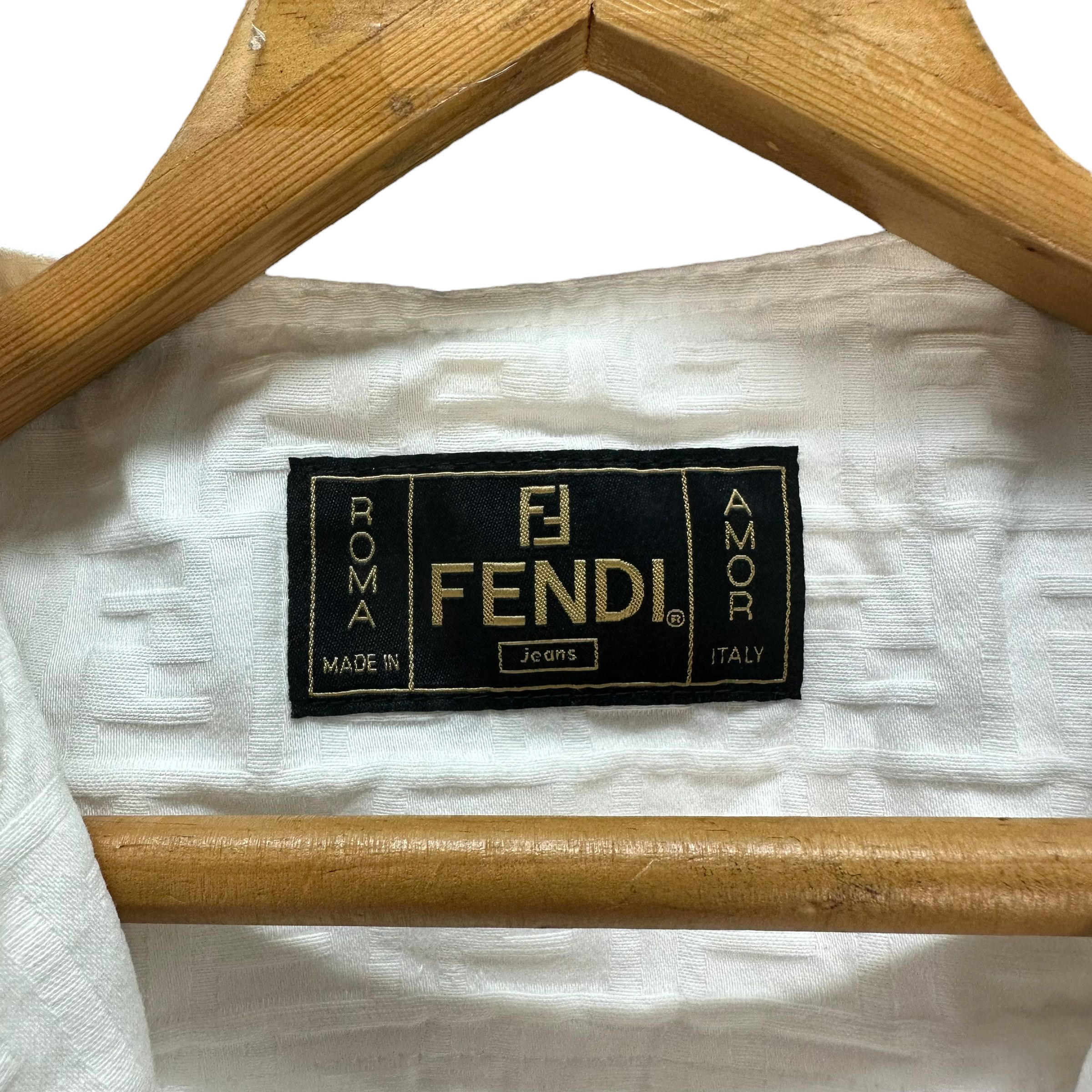 Fendi FENDI MONOGRAM SLEEVELESS BELTED JACKET # Size M / US 6-8 / IT 42-44 - 6 Thumbnail