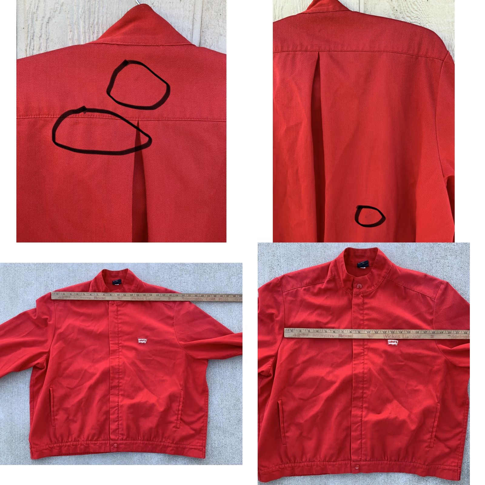 Levi's VINTAGE Levi's jacket red with logo on chest Talon zipper XL Mens Jacket Size US XL / EU 56 / 4 - 10 Thumbnail