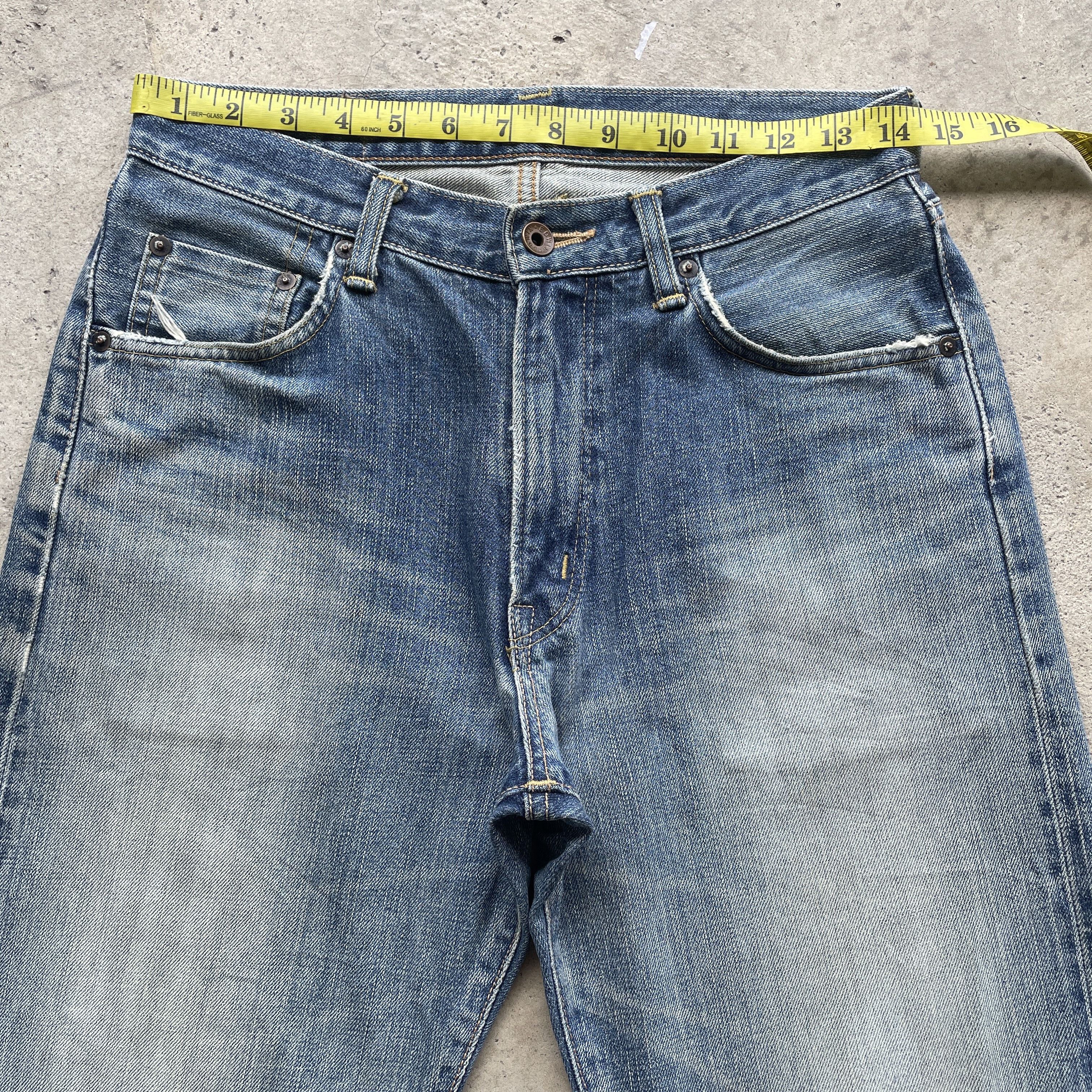 Japanese Brand VINTAGE EDWIN 505xx SELVEDGE DISTRESSED FADED JEANS PANTS Size US 29 - 6 Thumbnail