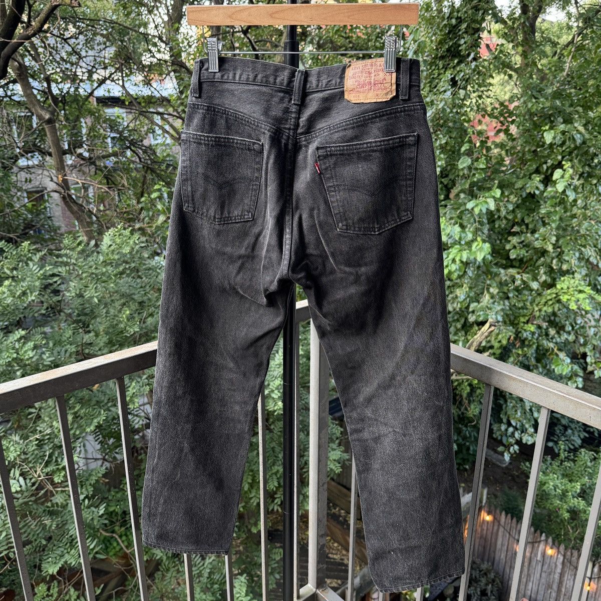 Levi's Vintage 1980s Levi's 501 Black Denim Jeans USA ERD Grunge Size US 30 / EU 46 - 1 Thumbnail