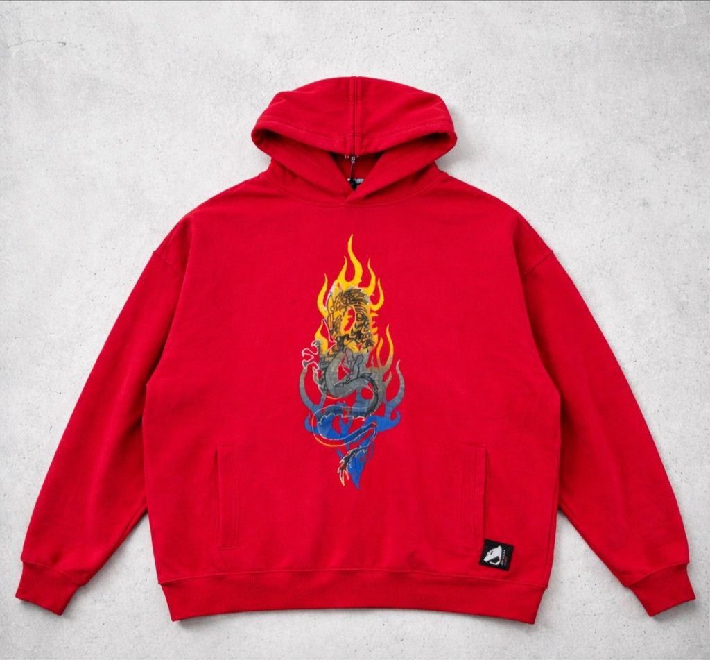 JNCO Jnco style dragon flame printed hoodie Size US L / EU 52-54 / 3 - 1 Thumbnail