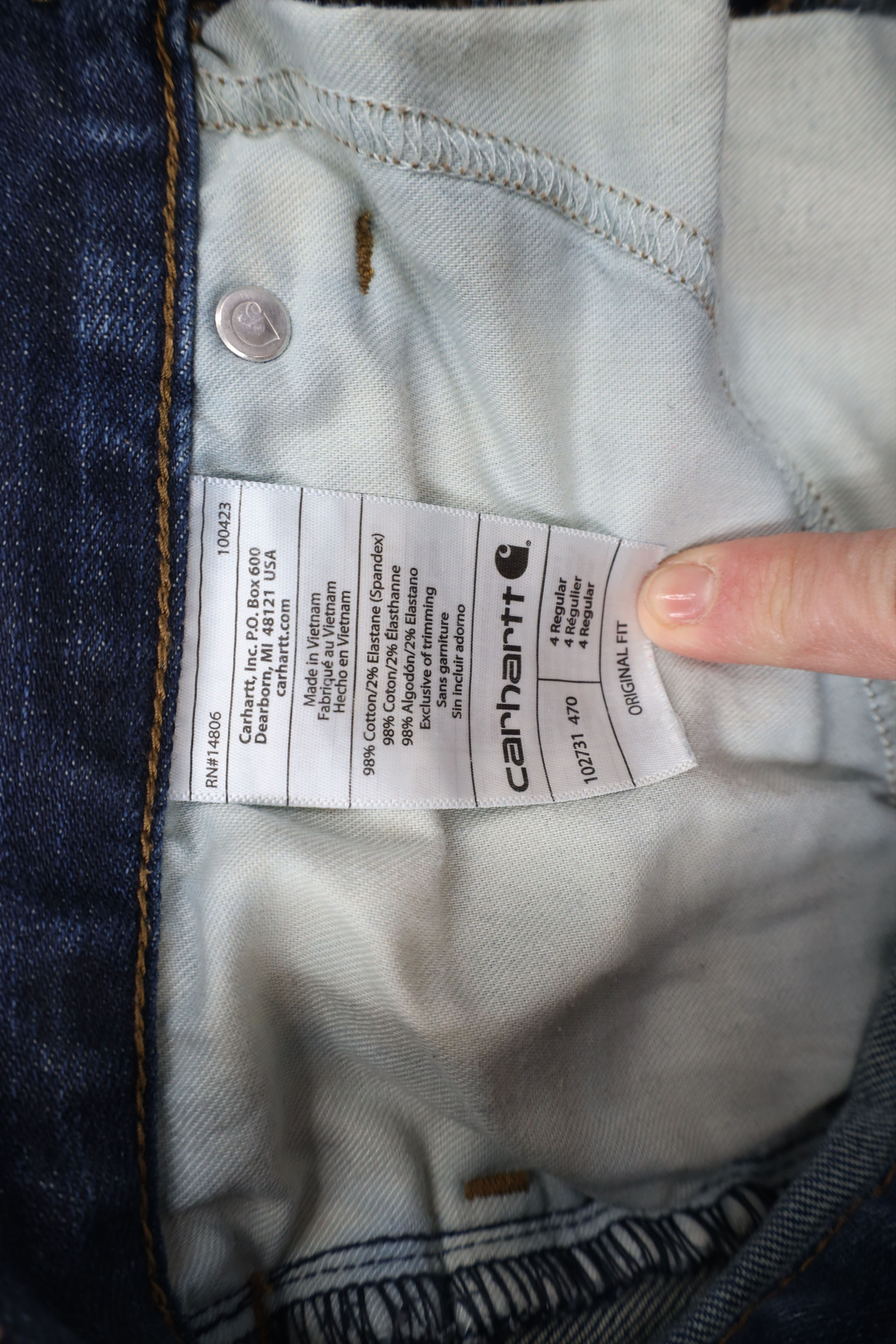 Carhartt × Vintage Vintage Y2K Carhartt Spell Original Fit Straight Leg Jeans Size 27" / US 4 / IT 40 - 7 Thumbnail