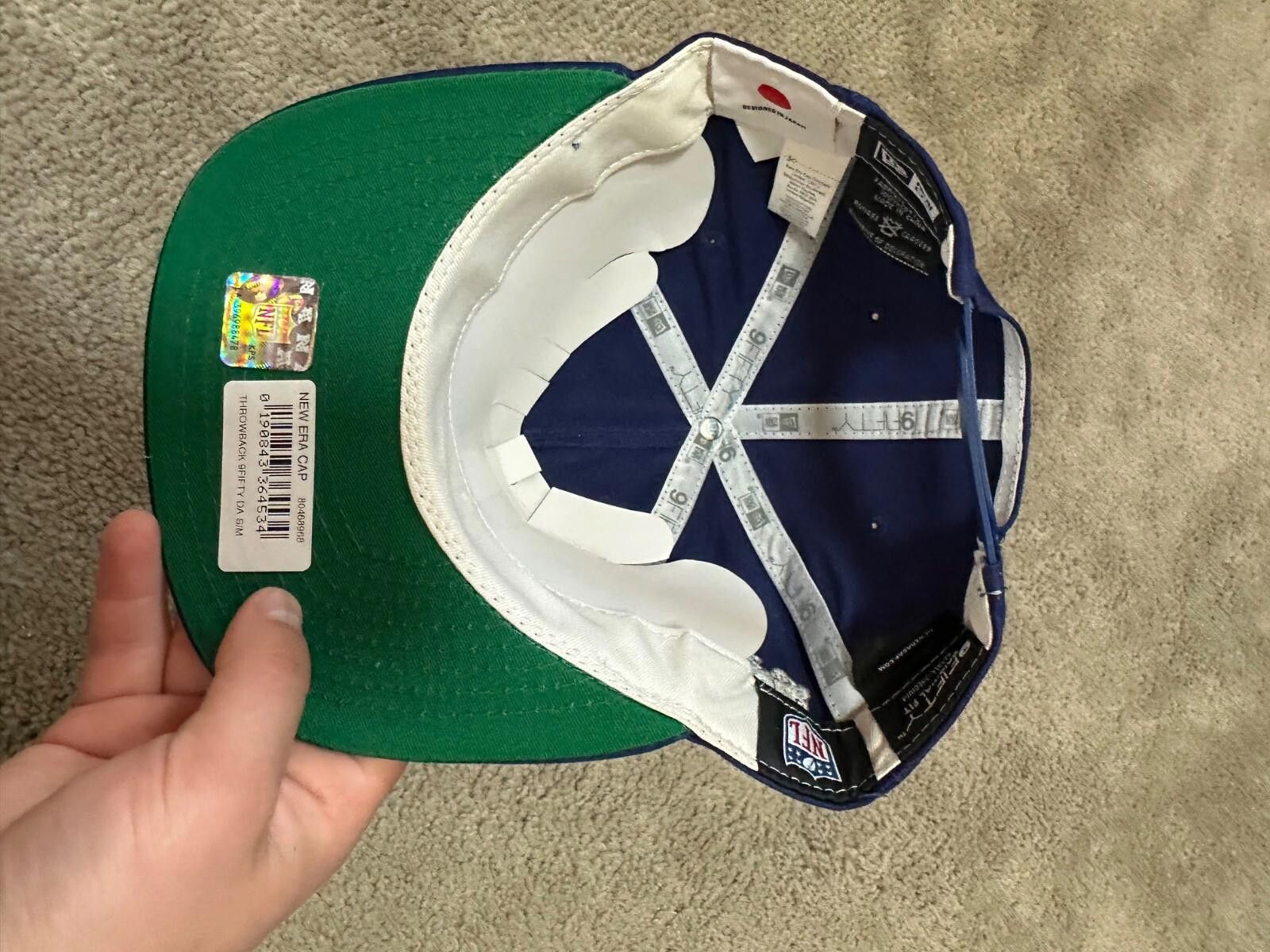 New Era New Era Dallas Cowboys 9Fifty Script Navy Snapback Hat Cap Size ONE SIZE - 10 Thumbnail