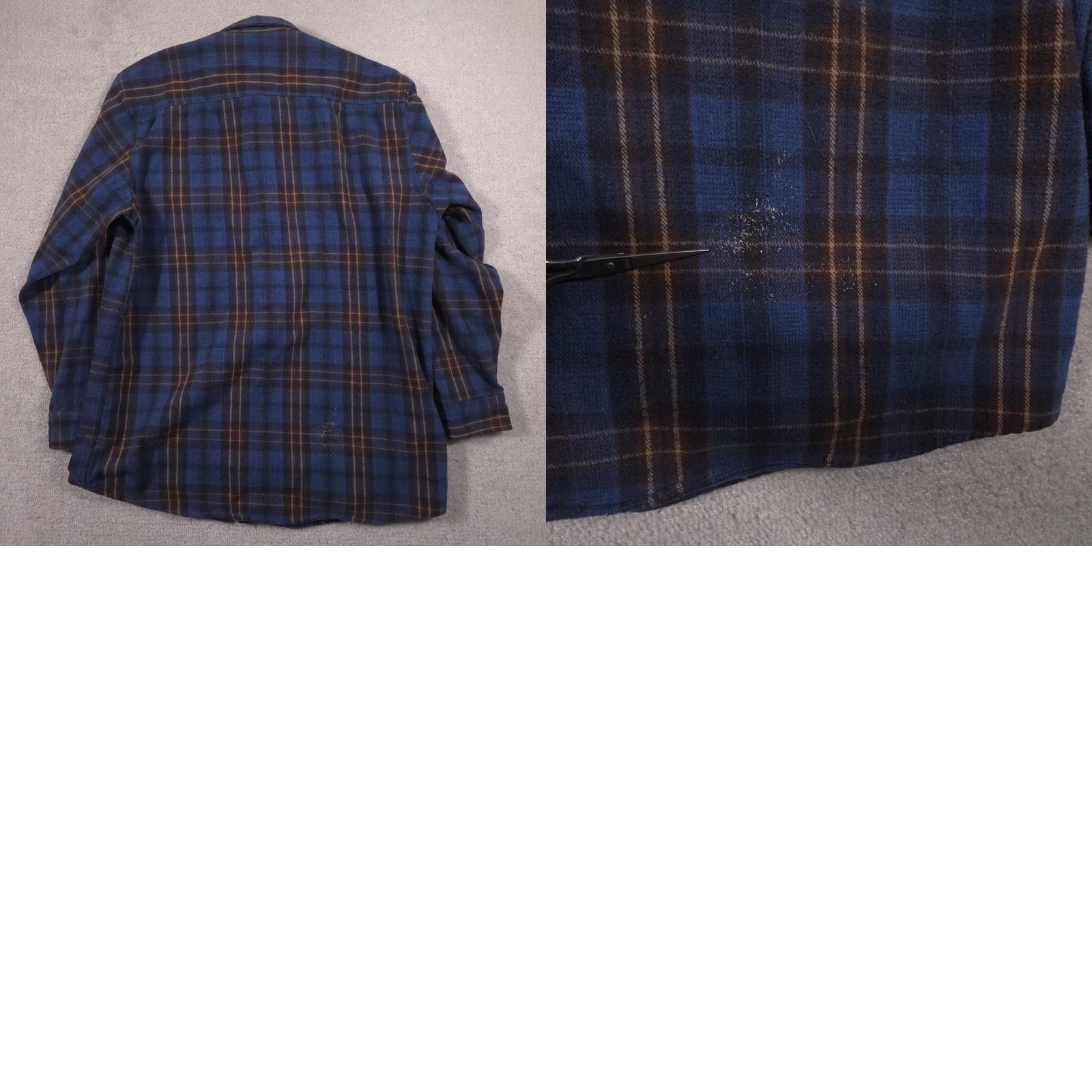 Vintage VINTAGE Work n' Sport Shirt Mens LT Blue Plaid Flannel Long Sleeve Button Up Workwear Size US L / EU 52-54 / 3 - 9 Thumbnail