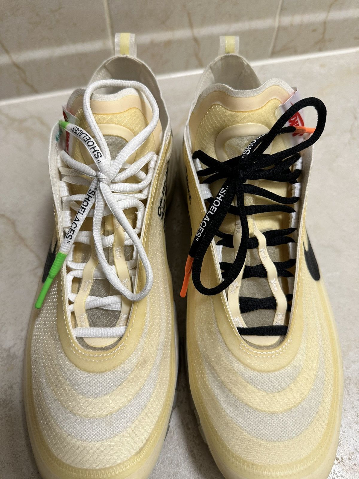 Nike × Off-White × Virgil Abloh Nike Off-White Air Max 97 Sz. 12 Size US 12 / EU 45 - 10 Thumbnail