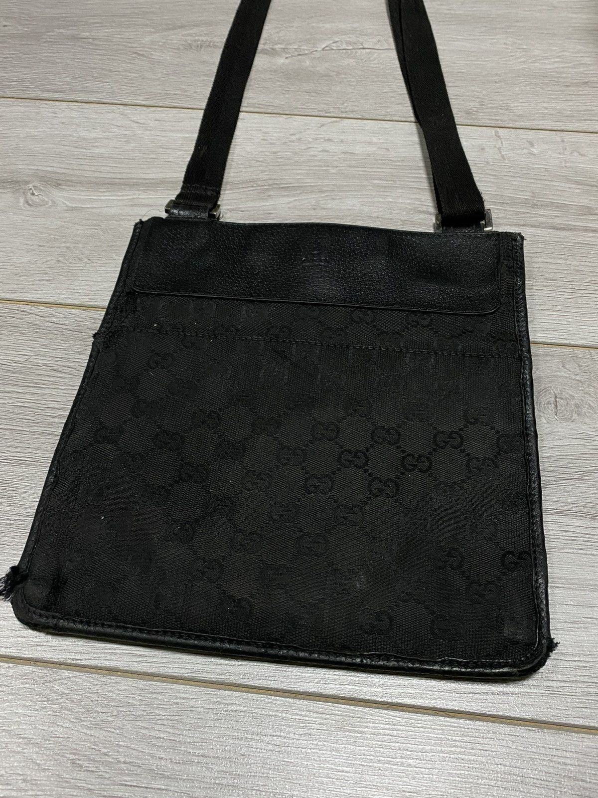 Gucci Gucci GG monogram canvas leather crossbody messenger bag Size ONE SIZE - 9 Thumbnail