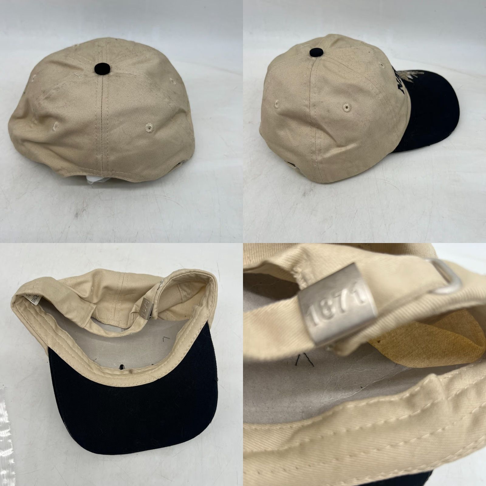 Vintage NRA 1871 Embroidered Adjustable Trucker Cap Adult Tan/Black Hat Men USA Flag Hunting Baseball Cap Size ONE SIZE - 8 Thumbnail