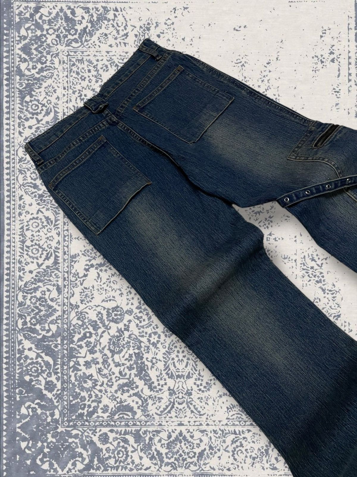 Designer × Japanese Brand × Vintage Vintage 1990s Japan Designer Haphazard Bondage Punk Denim Size US 26 / EU 42 - 13 Thumbnail