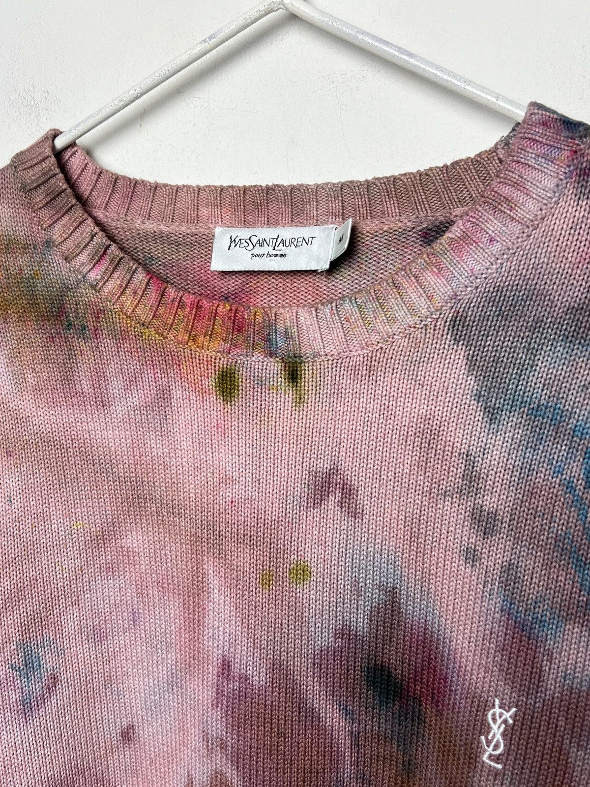 Yves Saint Laurent YSL y2k tie dye vintage sweater m-l Size US L / EU 52-54 / 3 - 4 Thumbnail