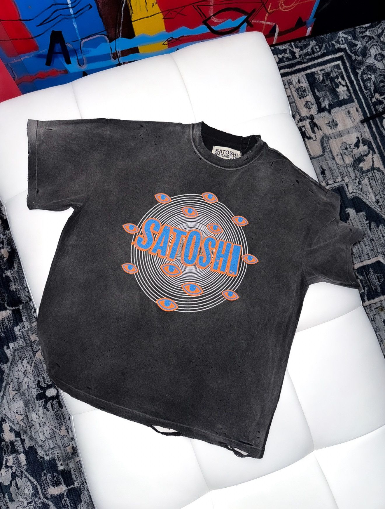 Satoshi nakamoto logo t shirt