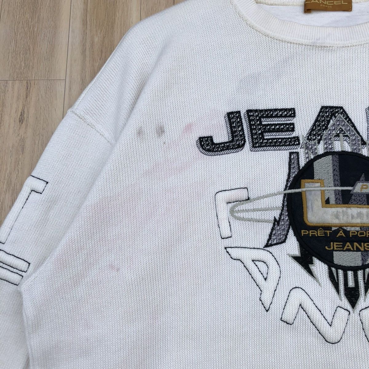 Lancel × Vintage Vintage Lancel Paris Jeans Pullover Sweatshirt Size L / US 10 / IT 46 - 4 Thumbnail
