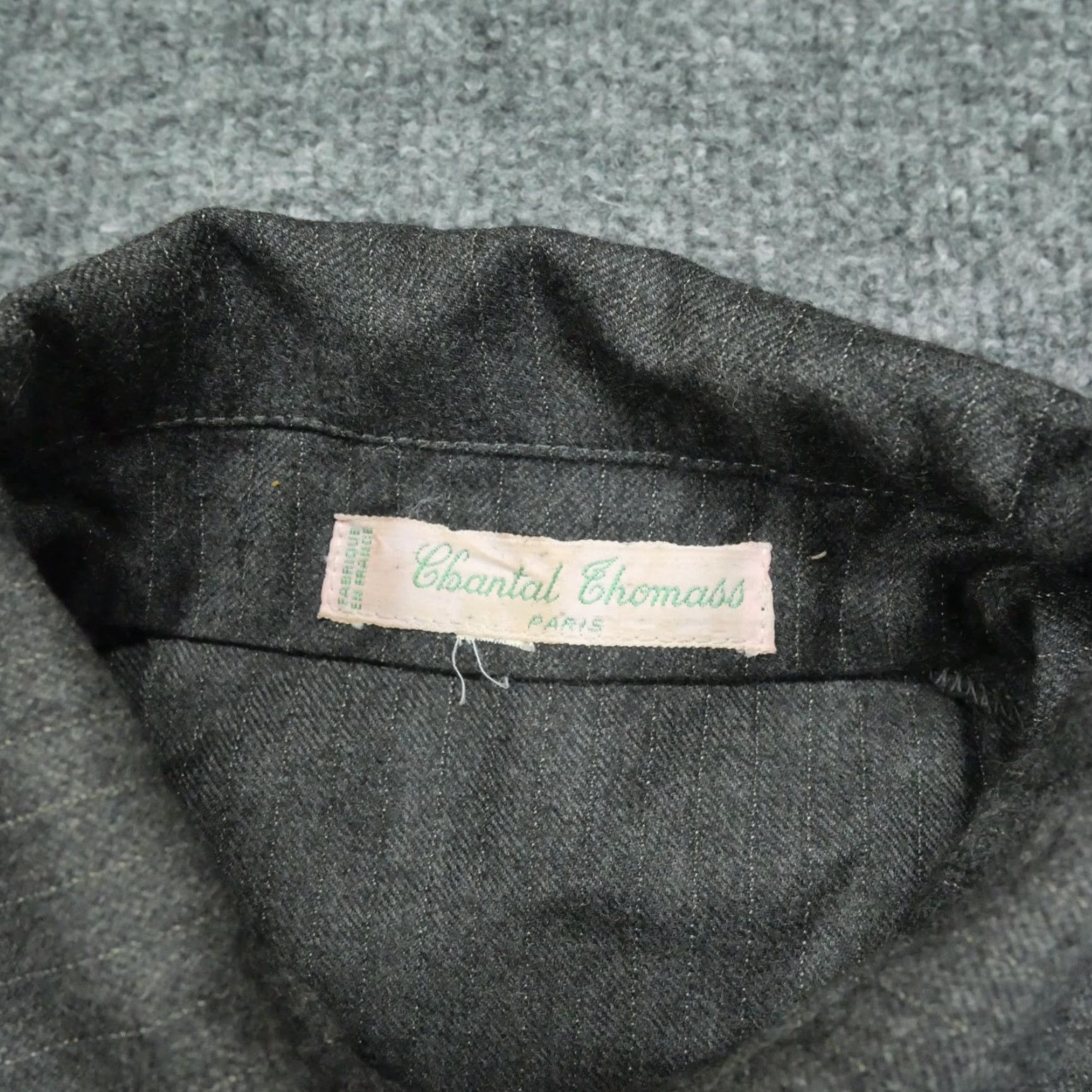 Vintage VINTAGE Chantal Thomass Dress Womens Wool Leather Zip Collared 80s Shirt Dress Womens M Gray 80s Mens Size M / US 6-8 / IT 42-44 - 3 Thumbnail