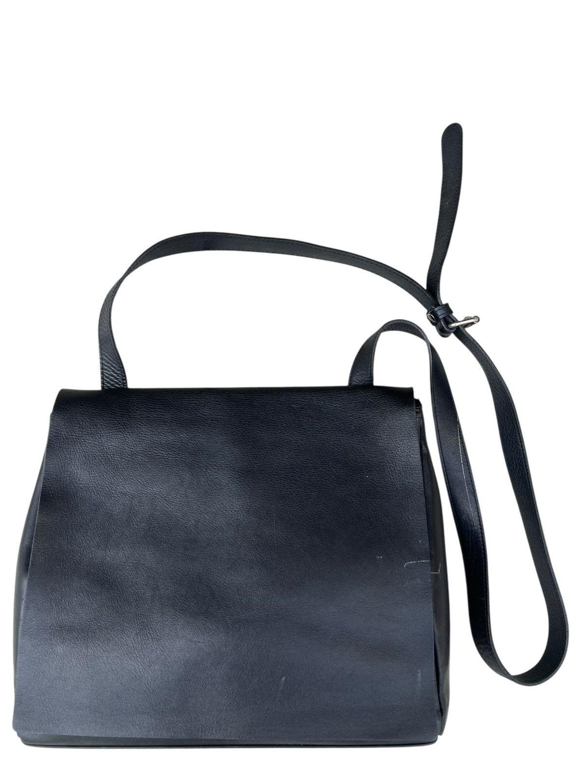 Leather Vintage PARTS Japan Patina Black High Quality Leather Bag Size ONE SIZE - 2 Thumbnail
