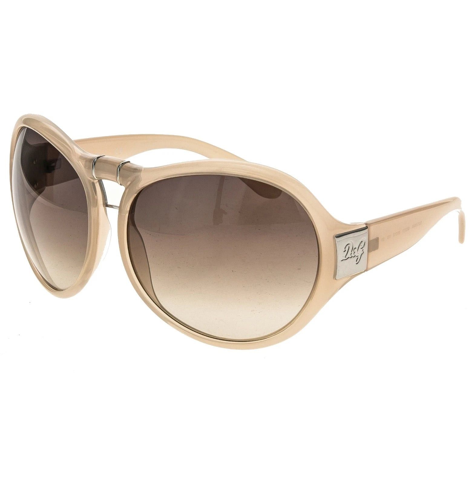 Dolce & Gabbana Dolce & Gabbana DG8048 Beige Oversized Round Vintage 8048 Size ONE SIZE - 4 Thumbnail