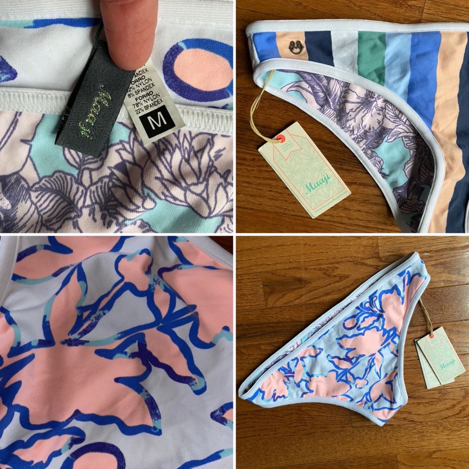 Other New $145 Maaji Cielo Branco Reversible Bikini Bottom M Size M / US 6-8 / IT 42-44 - 3 Thumbnail