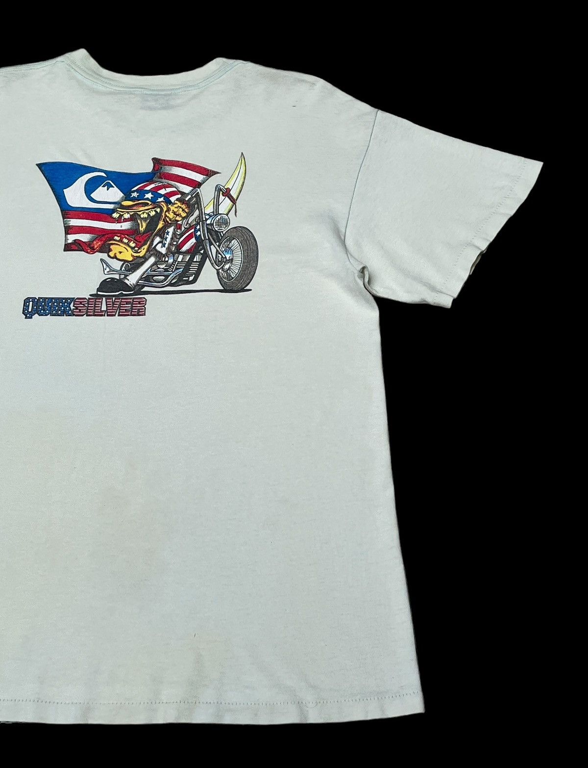 Quiksilver × Vintage Vintage Brand Quicksilver Made In Usa T-Shirt 1990s Size US M / EU 48-50 / 2 - 7 Thumbnail