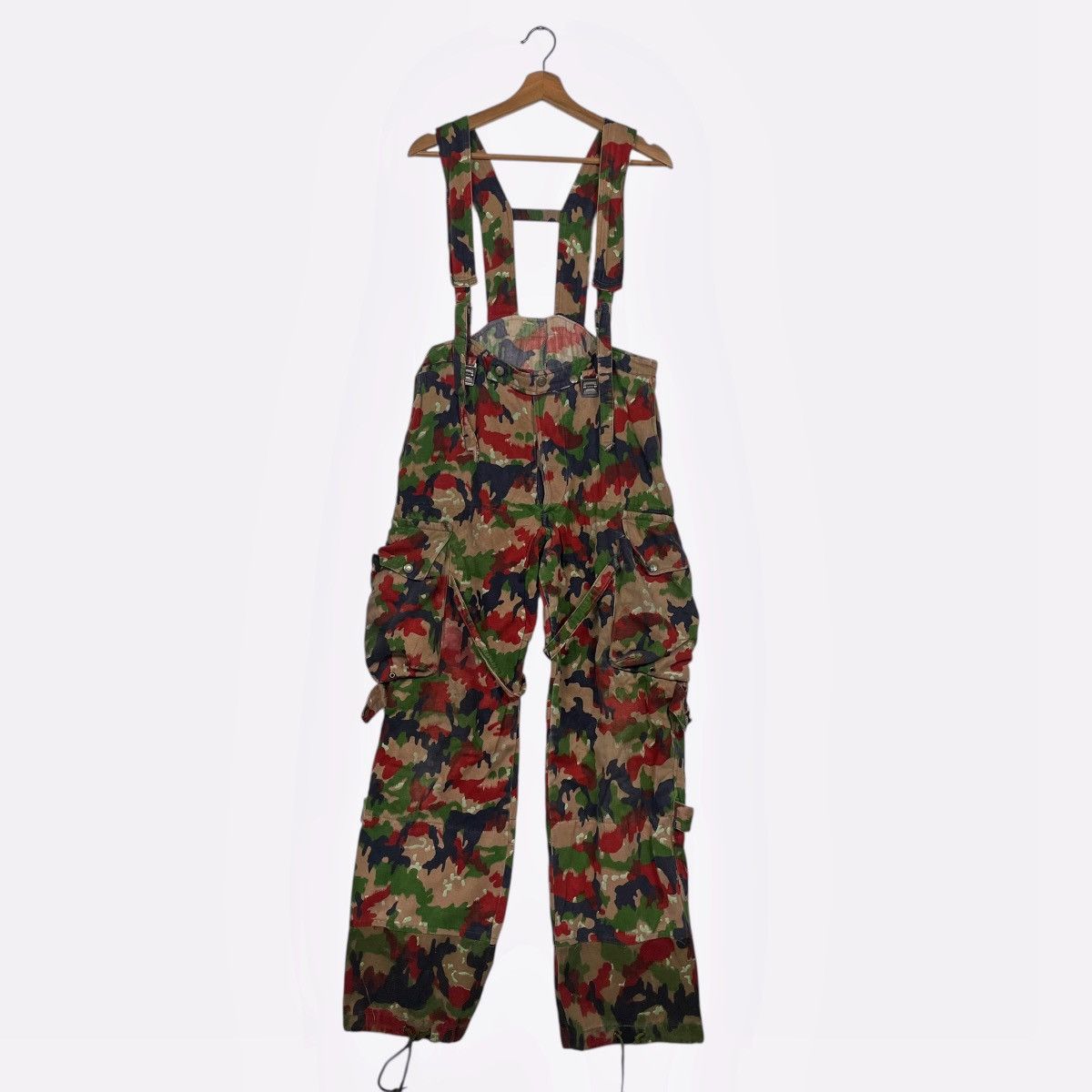 Other Vtg 70s Swiss Army M70 Alpenflage Combact Trouser Jumpsuit Size US 34 / EU 50 - 1 Thumbnail