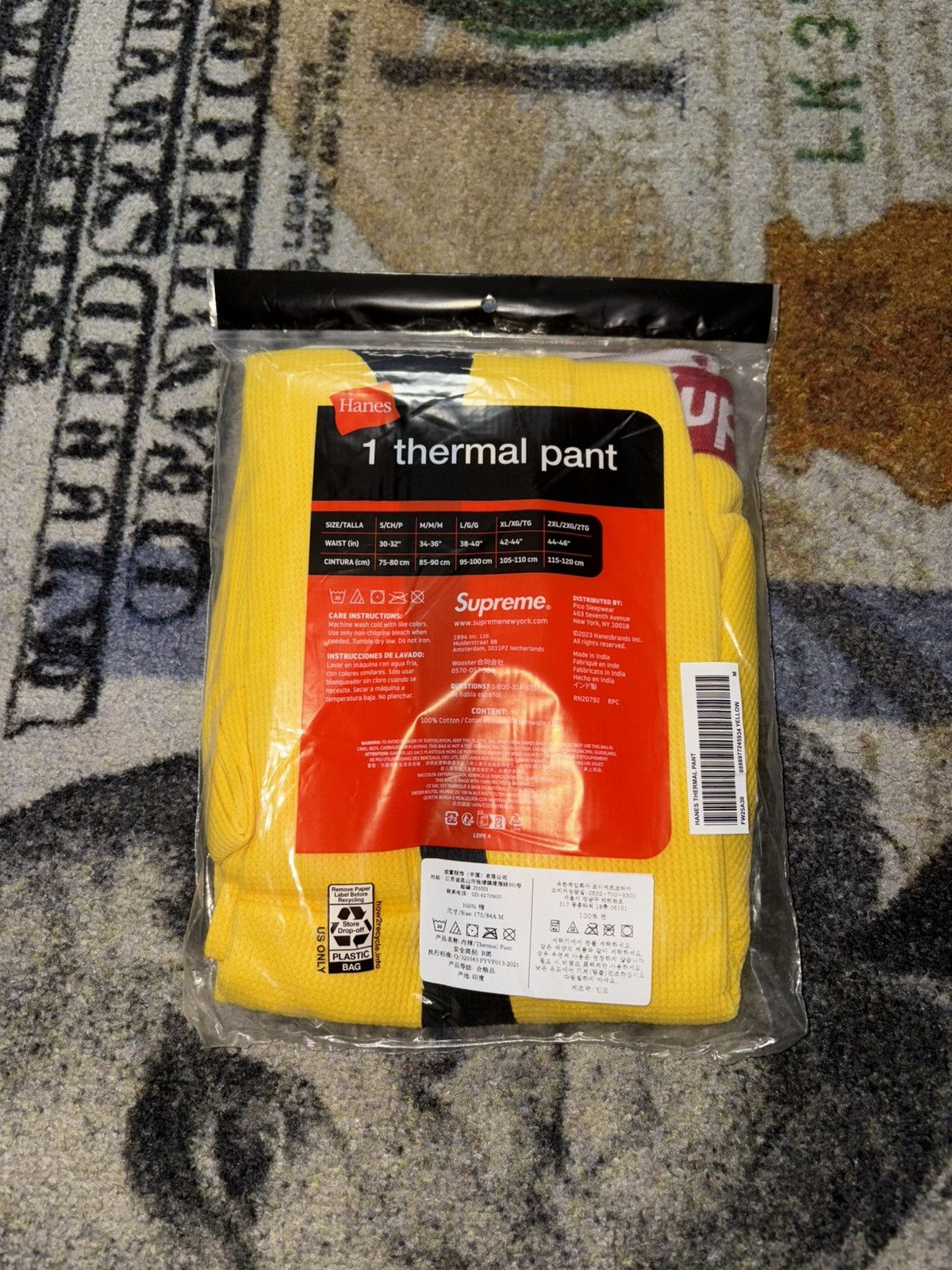 Hanes × Supreme Supreme Hanes Bones Skeleton Thermal Pant (1 Pack) MEDIUM Size 30 - 2 Thumbnail
