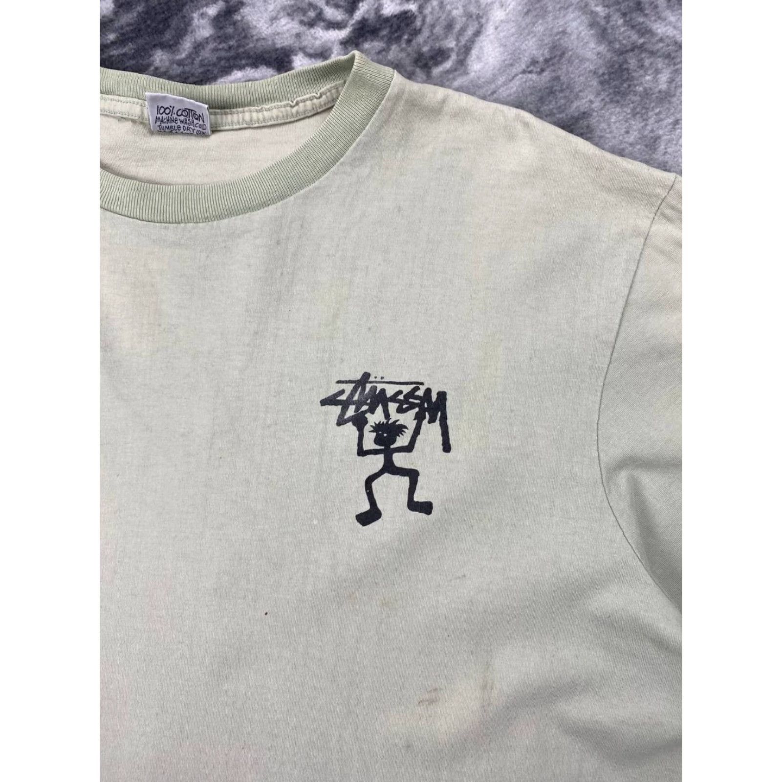 Logo 7 VINTAGE Stussy T-Shirt Men Size M Green Logo Short Sleeve Crew Neck United States Made USA Stickman Lombok Big Logo Size US M / EU 48-50 / 2 - 4 Thumbnail