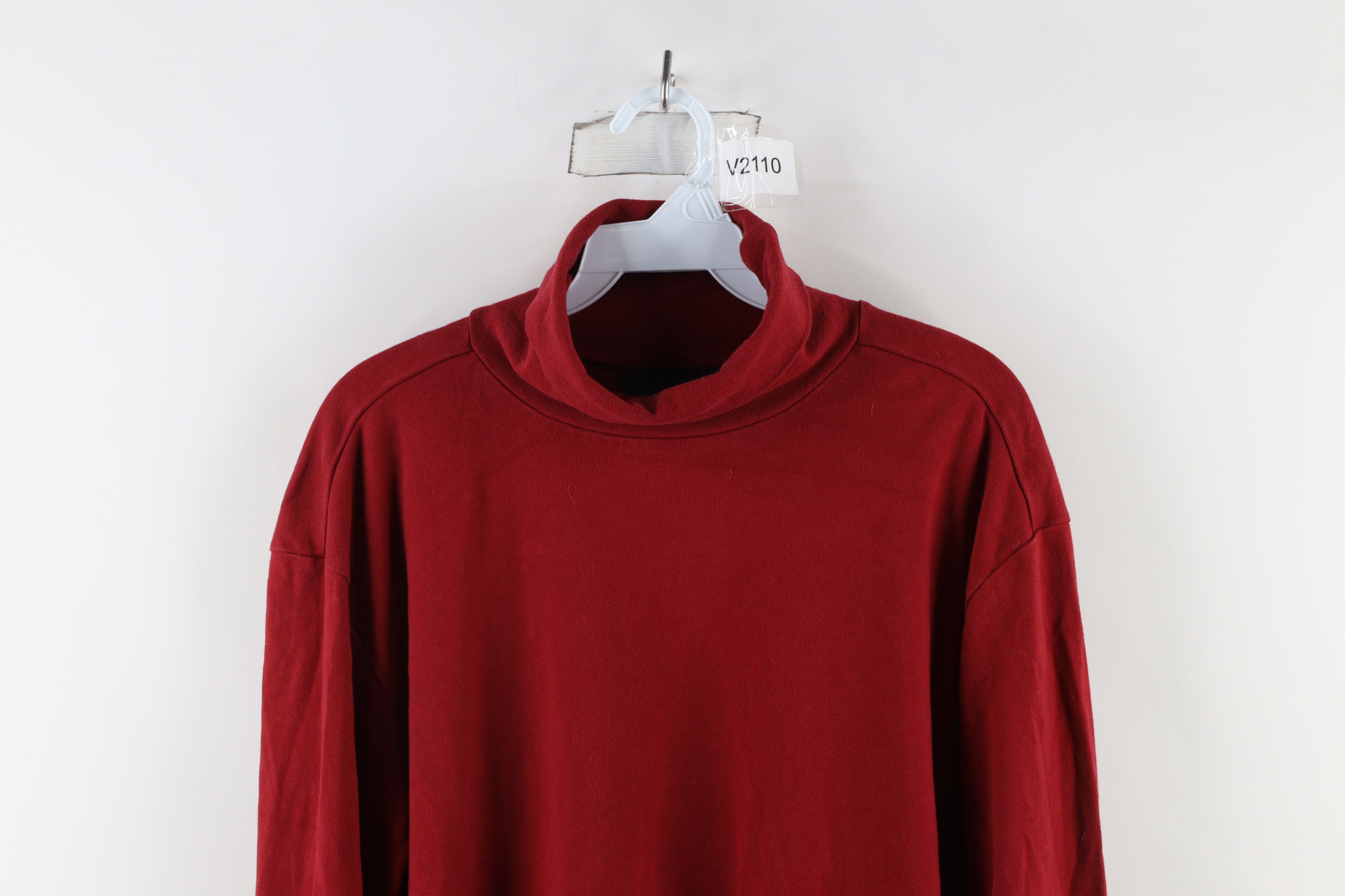 Eddie Bauer × Vintage Vintage 90s Eddie Bauer Long Sleeve Turtleneck T-Shirt Red Size US XL / EU 56 / 4 - 2 Thumbnail