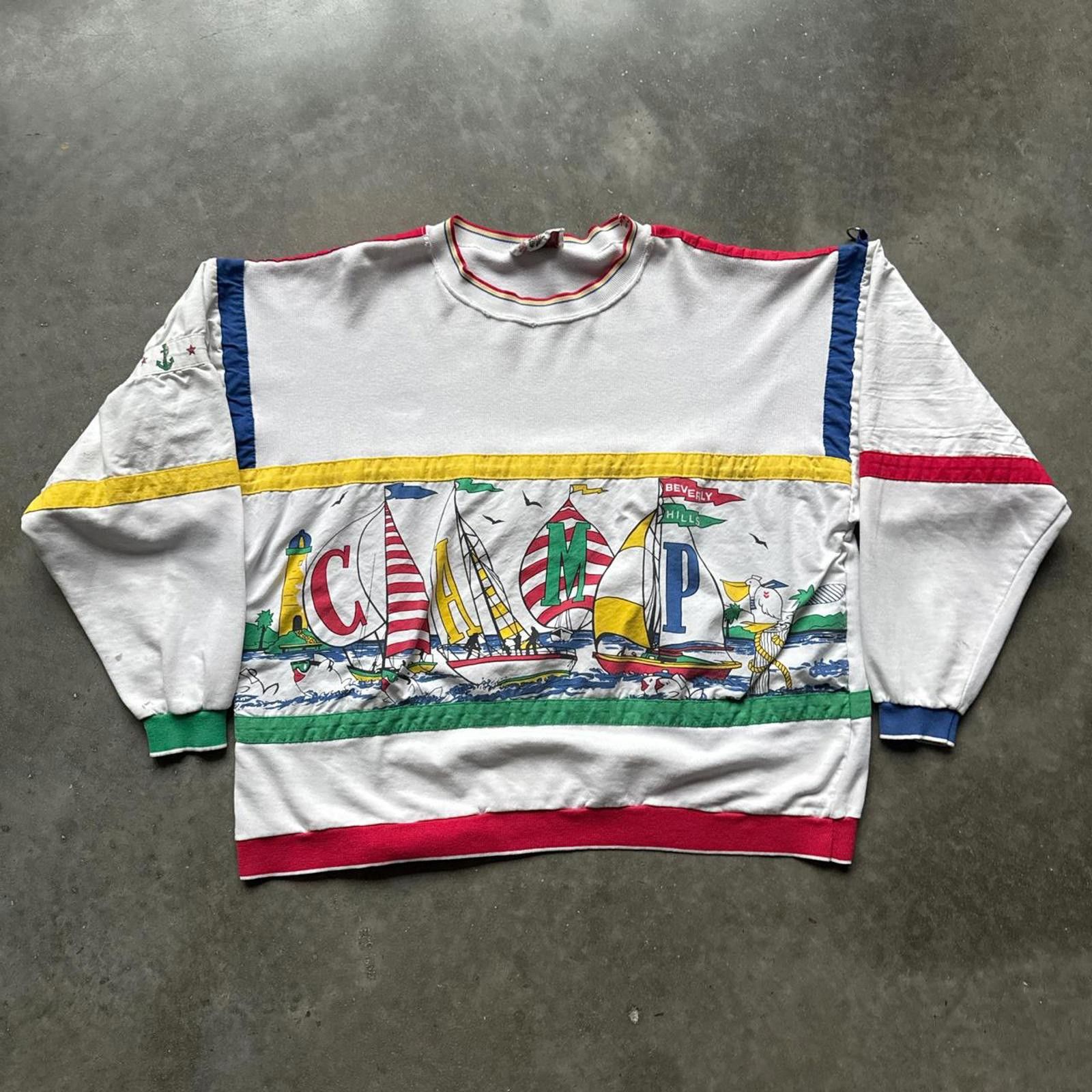 Other Bervely Hills Camping Sailboat Multi-Coloured 90s Crewneck Size US M / EU 48-50 / 2 - 1 Thumbnail