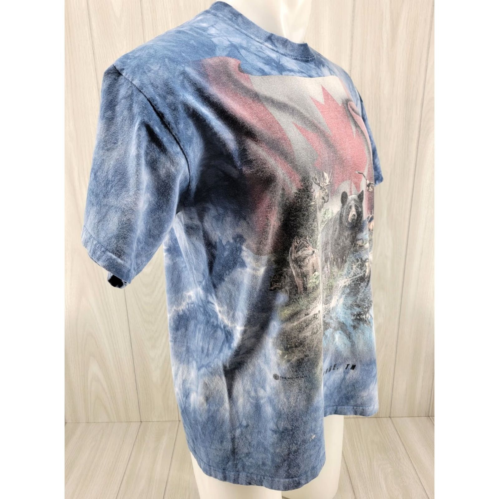 The Mountain The Mountain Dye T Shirt Black Bear Canada Mens L Blue Graphic Tee Short Sleeve Crew Neck 100% Cotton Forge TN Vintage: No Size US L / EU 52-54 / 3 - 4 Thumbnail