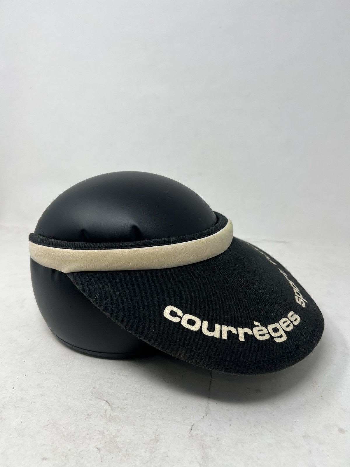 Courreges Vintage Black Courreges "Sports Futur" Visor Sun Hat Size ONE SIZE - 4 Thumbnail