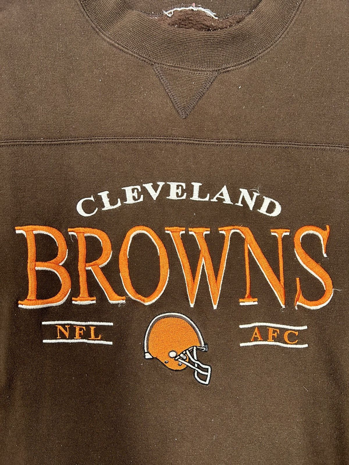 NFL × Vintage Crazy Vintage 90s Essential Cleveland Browns NFL Crewneck Size US XXL / EU 58 / 5 - 2 Thumbnail