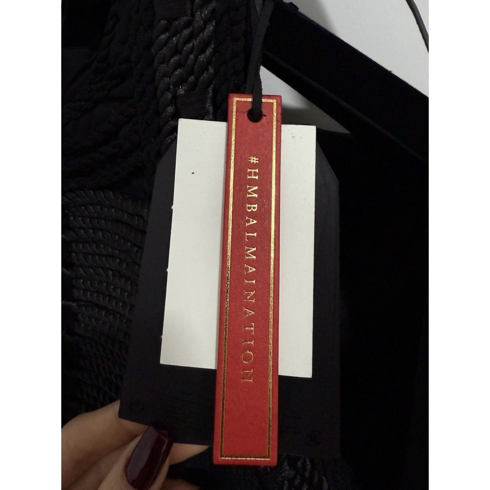 H&M Balmain x H&M Black Embroidered Velvet Mini Dress Size 2 NWT Size XS / US 0-2 / IT 36-38 - 10 Thumbnail